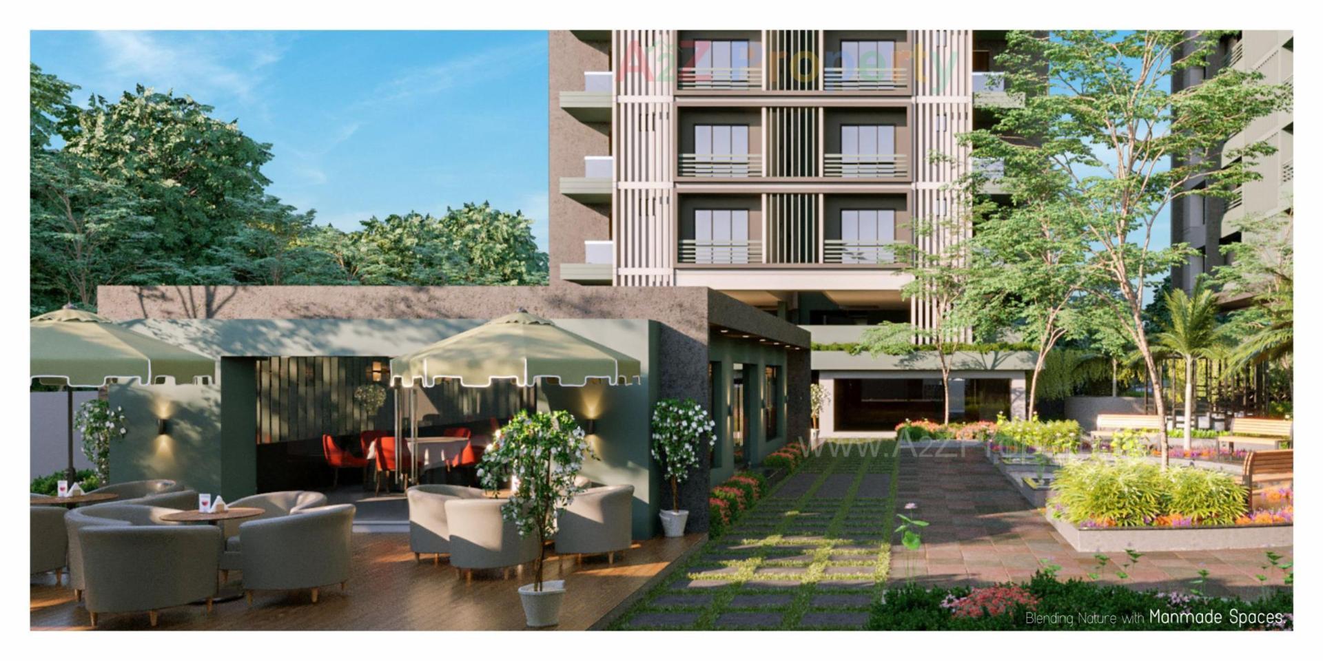 3D Elevation of real estate project Penttagon located at Palanpur, Surat, Gujarat