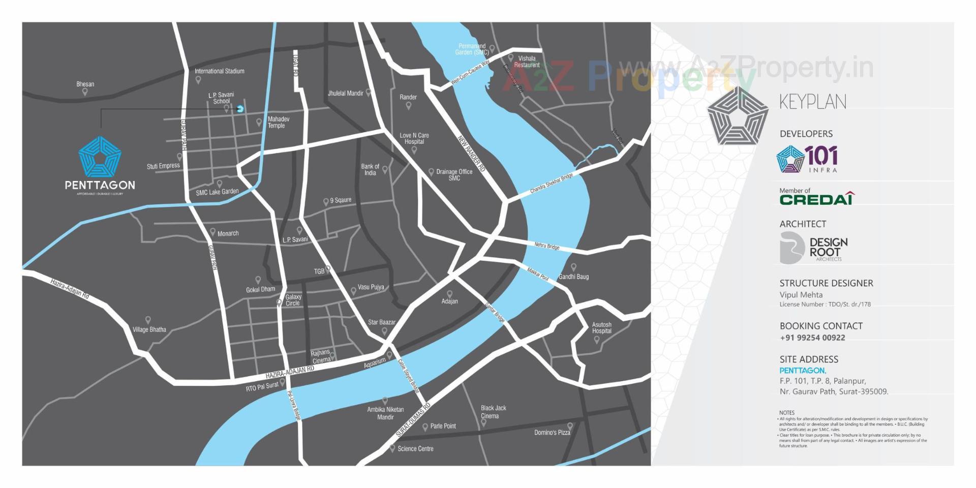  of real estate project Penttagon located at Palanpur, Surat, Gujarat