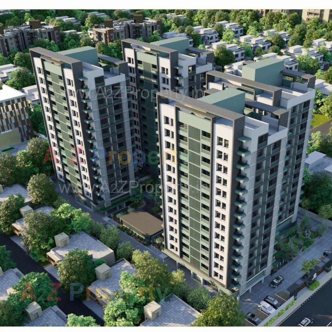 3D Elevation of real estate project Penttagon located at Palanpur, Surat, Gujarat