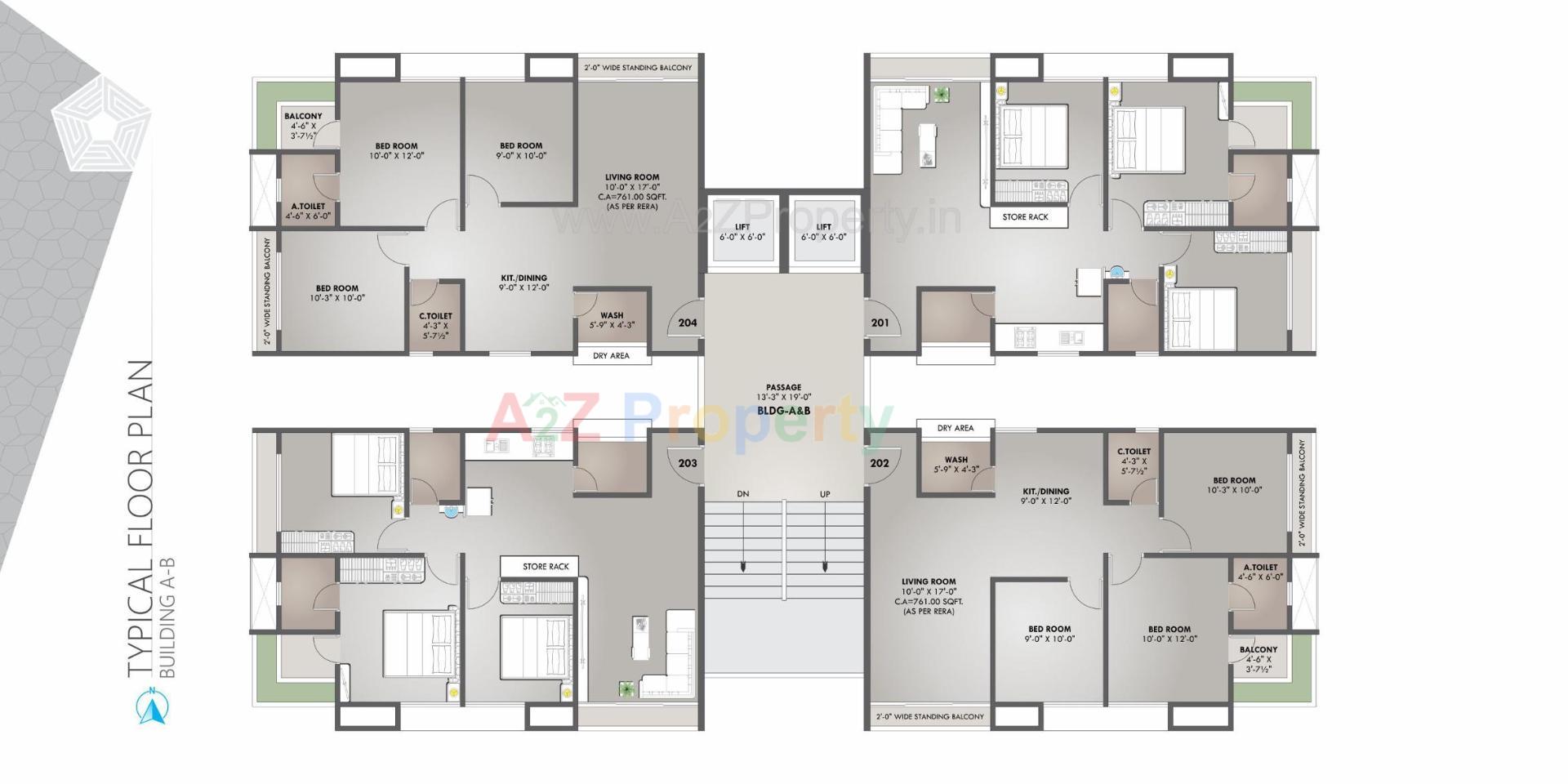 Layout of real estate project Penttagon located at Palanpur, Surat, Gujarat