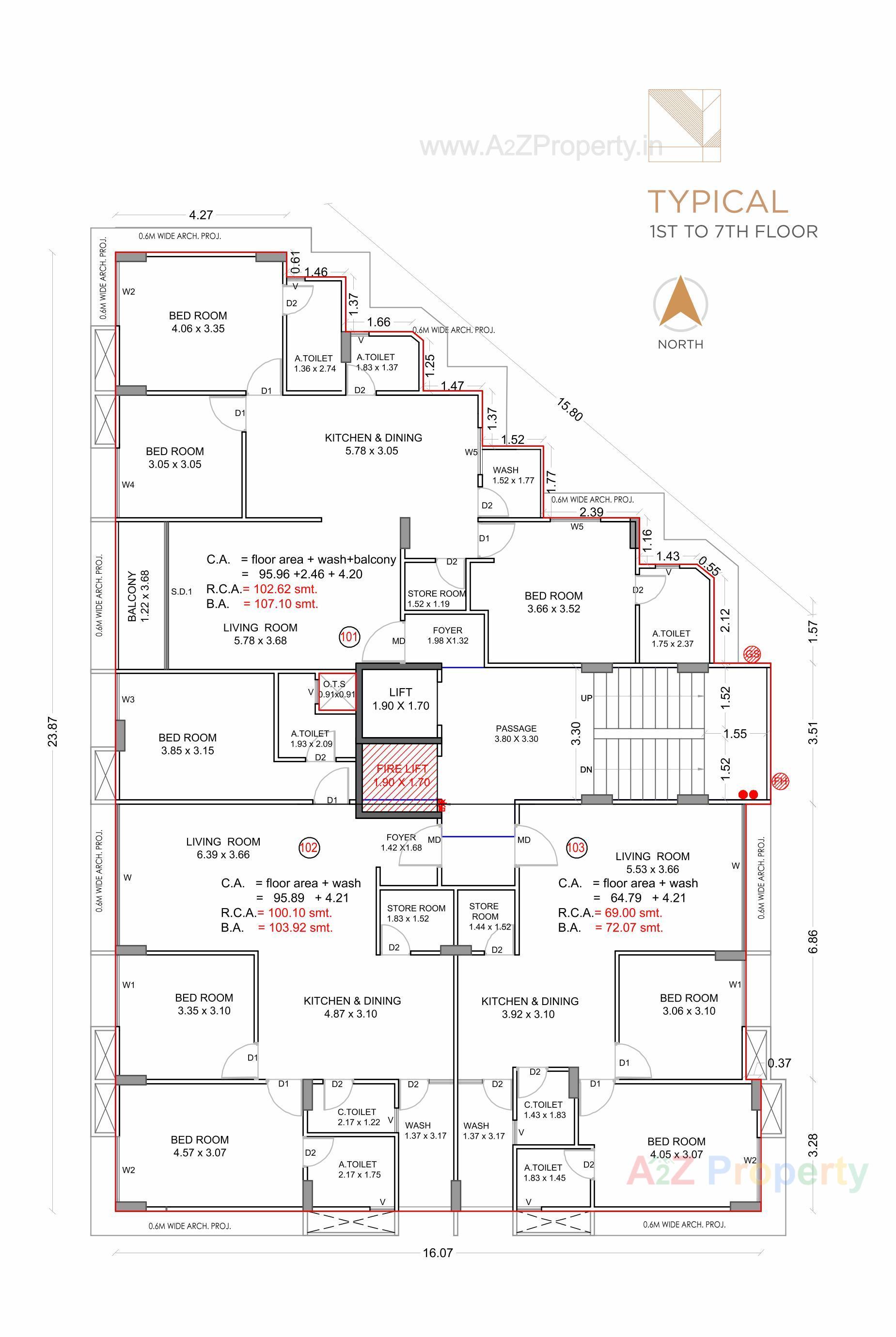 Layout of real estate project Phoenix Avenue located at Pal, Surat, Gujarat