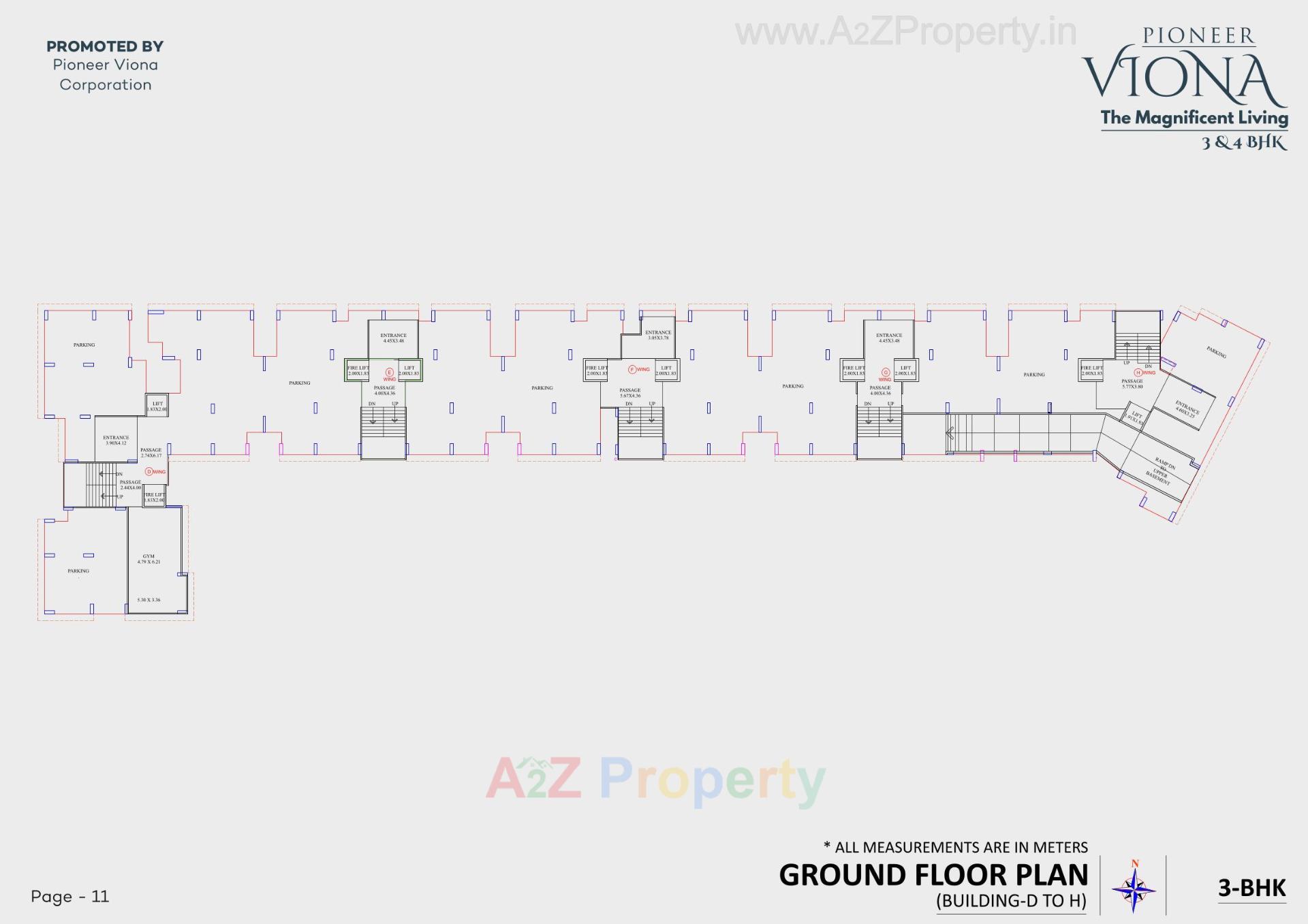Layout of real estate project Pioneer Viona located at Bhimrad, Surat, Gujarat