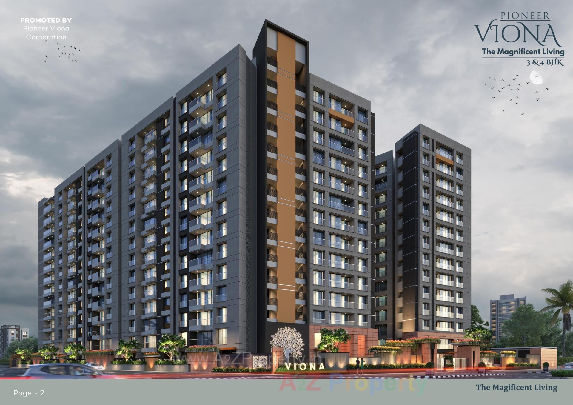 3D Elevation of real estate project Pioneer Viona located at Bhimrad, Surat, Gujarat