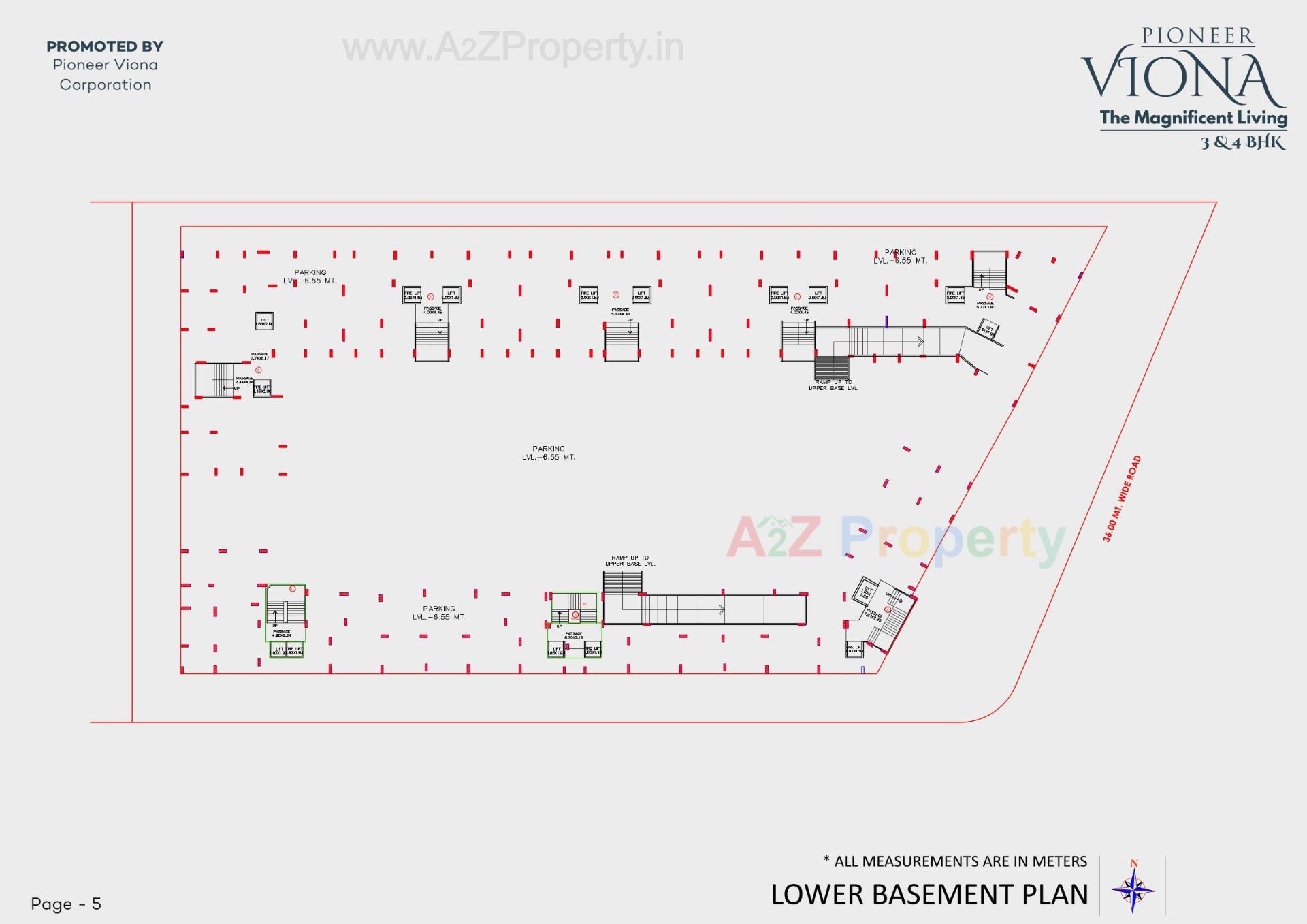 Layout of real estate project Pioneer Viona located at Bhimrad, Surat, Gujarat