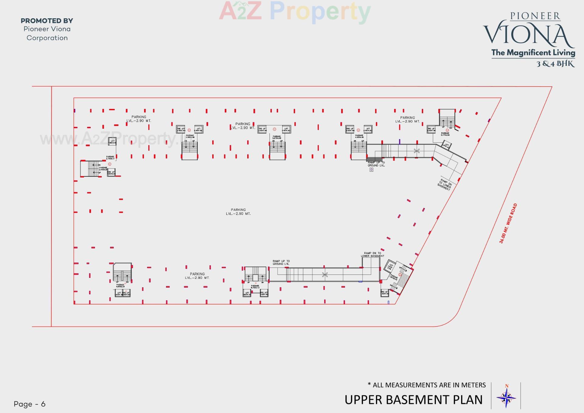 Layout of real estate project Pioneer Viona located at Bhimrad, Surat, Gujarat