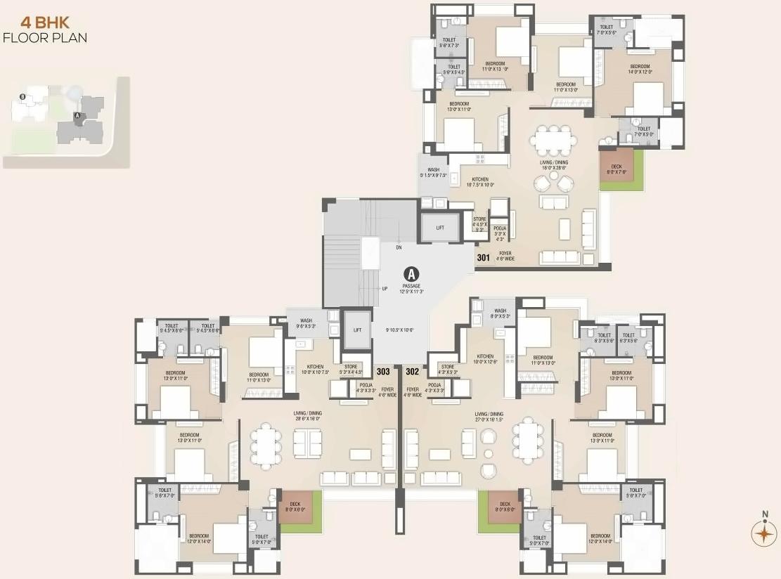 Layout of real estate project Piramyd Platina located at Pal, Surat, Gujarat