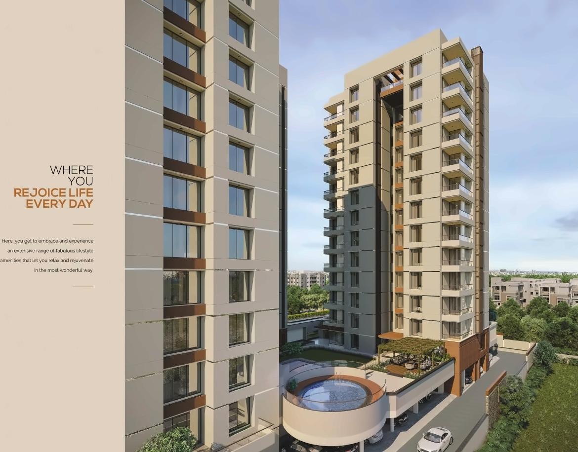 3D Elevation of real estate project Piramyd Platina located at Pal, Surat, Gujarat
