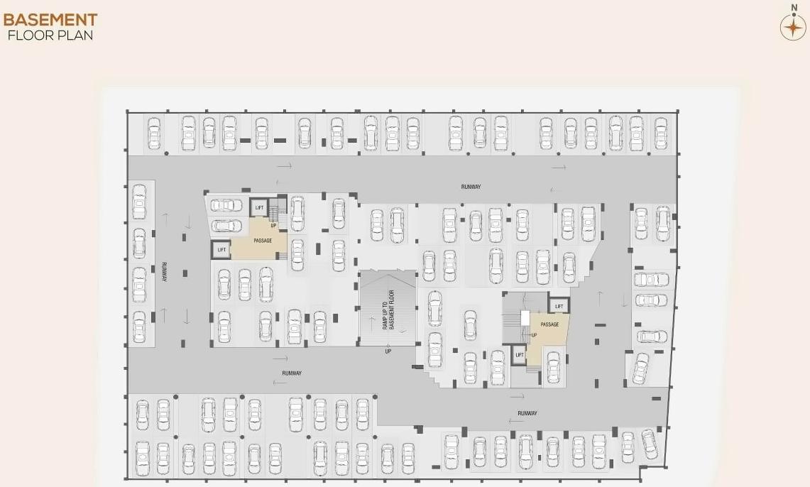 Layout of real estate project Piramyd Platina located at Pal, Surat, Gujarat