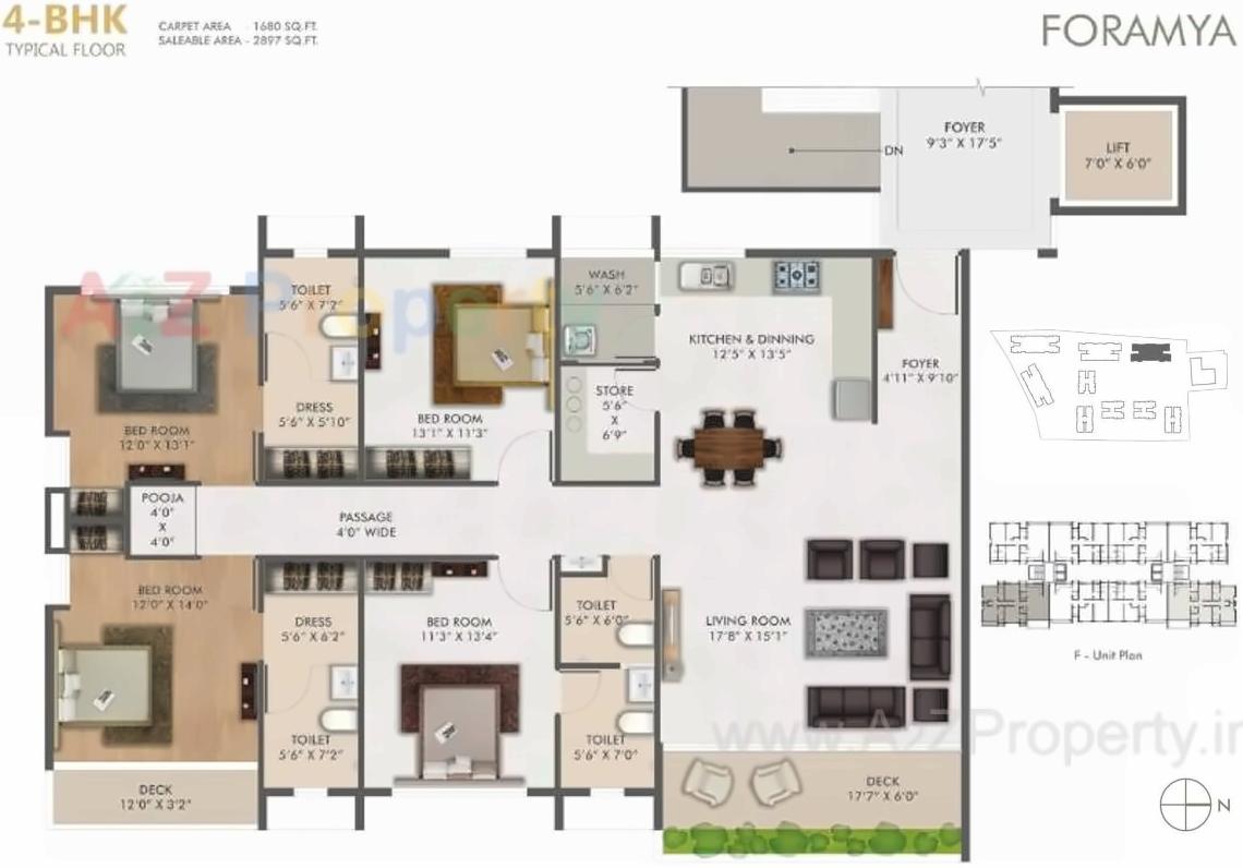 Layout of real estate project Poonyabhumi   A,b,c,f located at Vesu, Surat, Gujarat