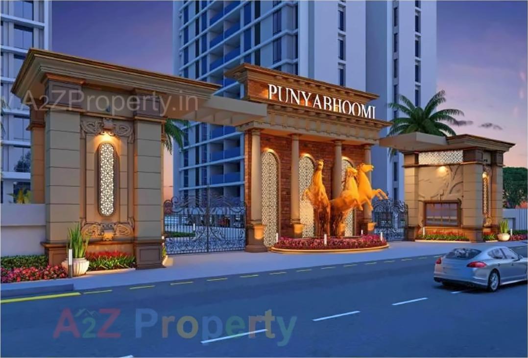 3D Elevation of real estate project Poonyabhumi   A,b,c,f located at Vesu, Surat, Gujarat