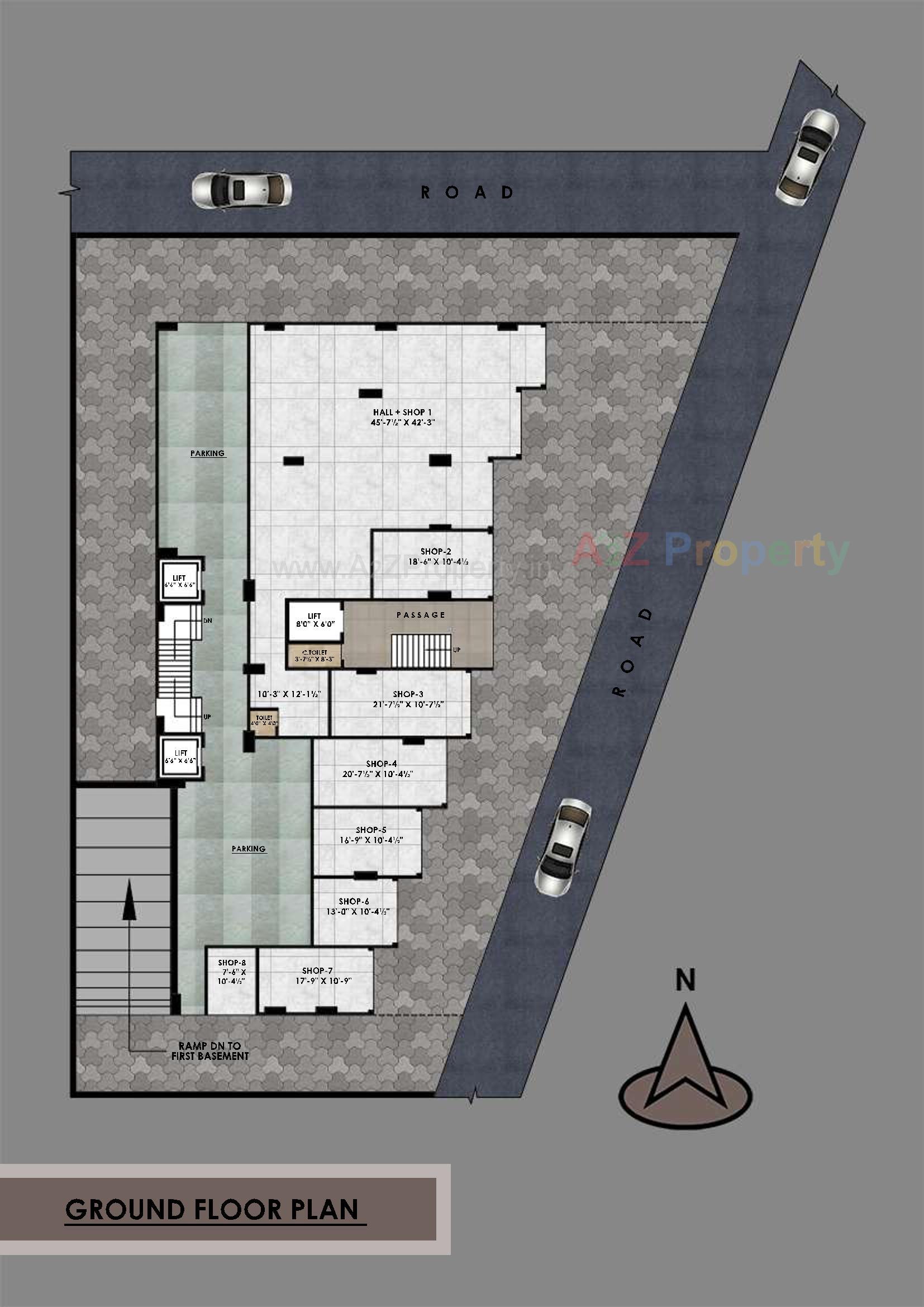 Layout of real estate project Prabhuta Avenue located at Ta, Surat, Gujarat