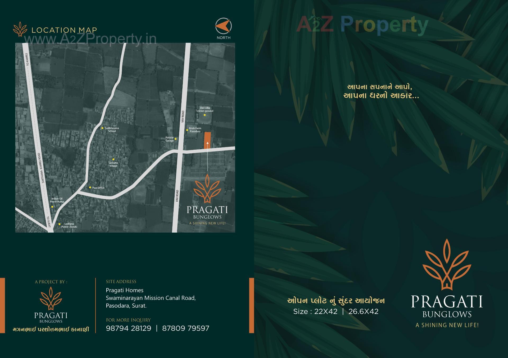  of real estate project Pragati Bunglows located at Pasodara, Surat, Gujarat