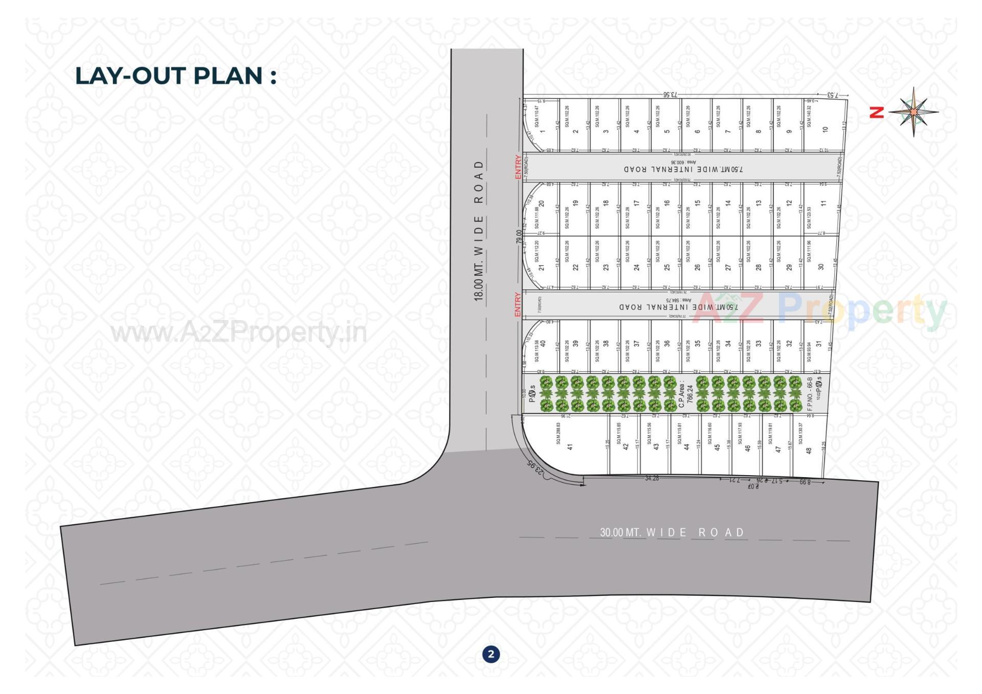 Layout of real estate project Pragati Dreams located at Sarthana, Surat, Gujarat