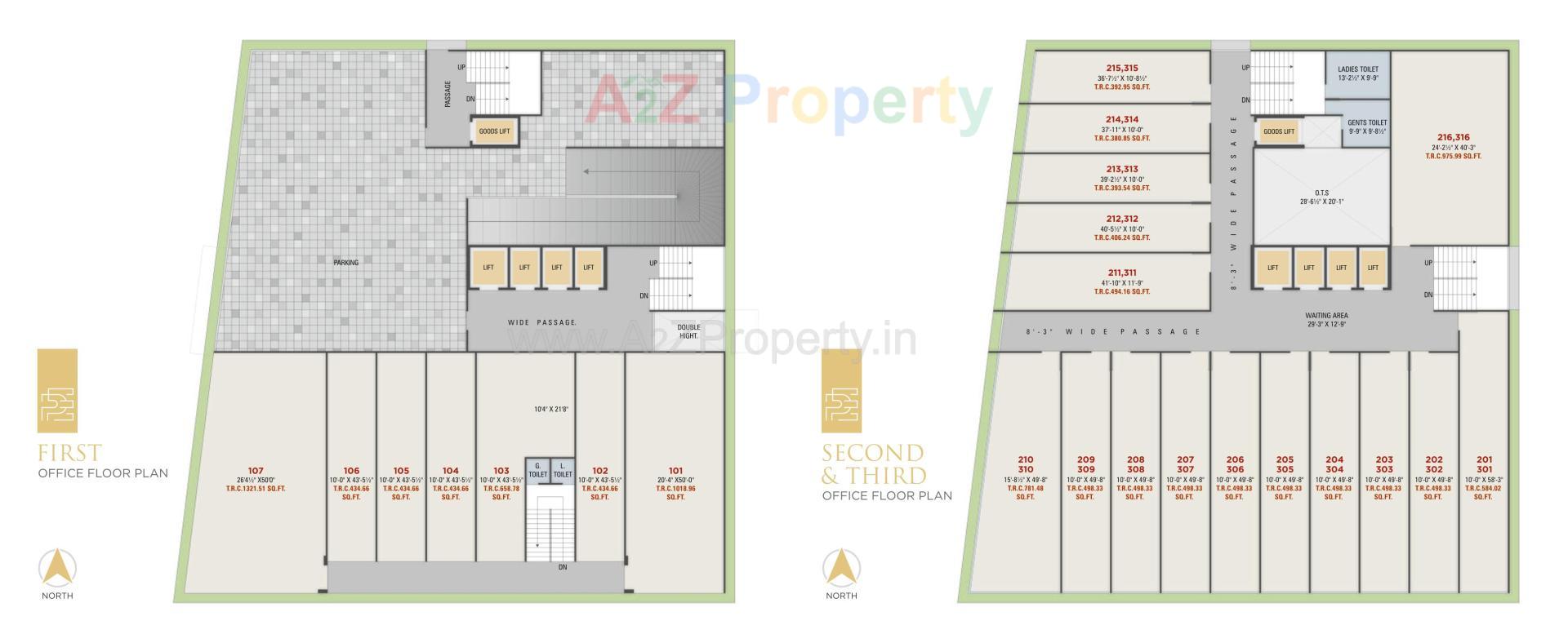 Layout of real estate project Pragati Empire It Park located at Utran, Surat, Gujarat