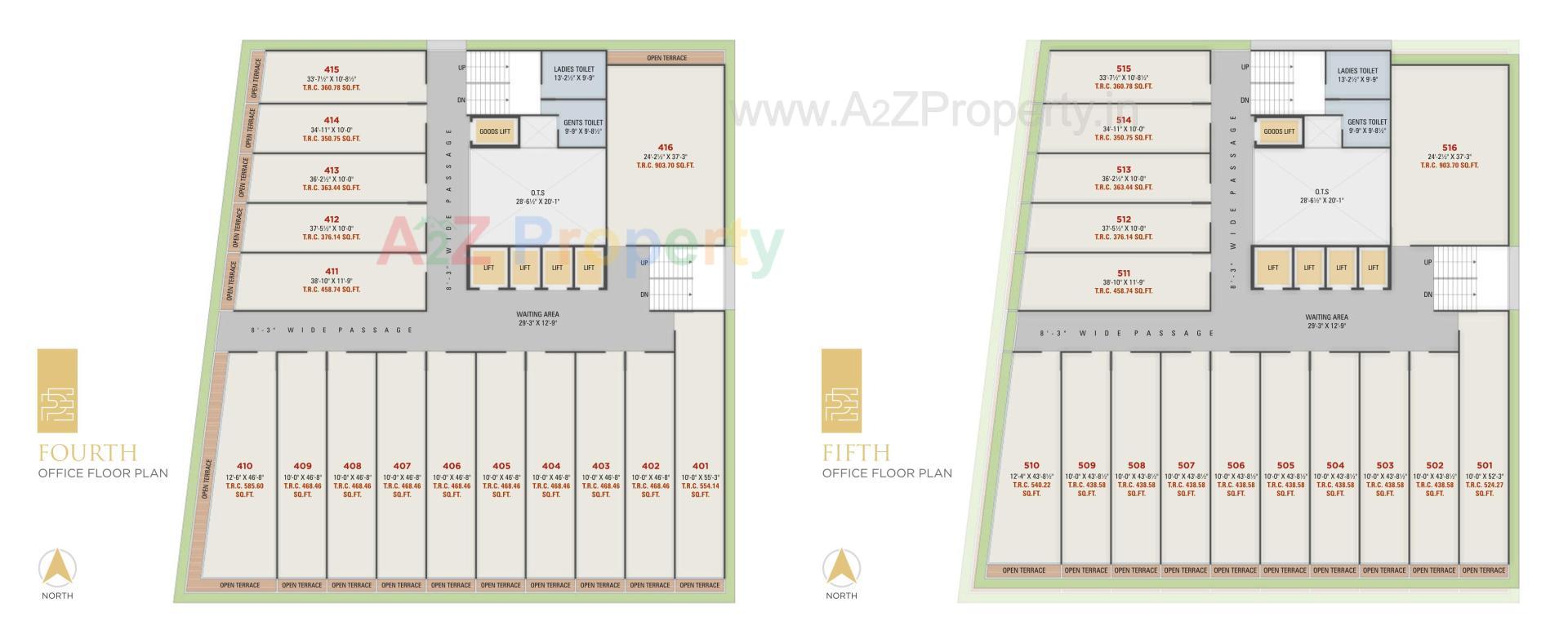 Layout of real estate project Pragati Empire It Park located at Utran, Surat, Gujarat