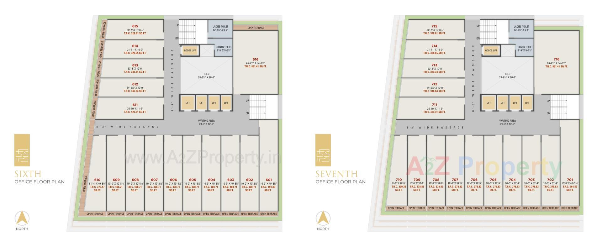 Layout of real estate project Pragati Empire It Park located at Utran, Surat, Gujarat