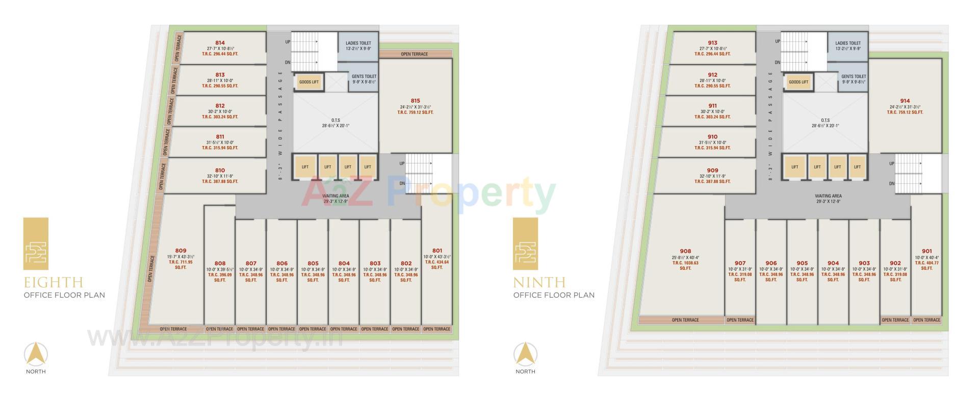 Layout of real estate project Pragati Empire It Park located at Utran, Surat, Gujarat