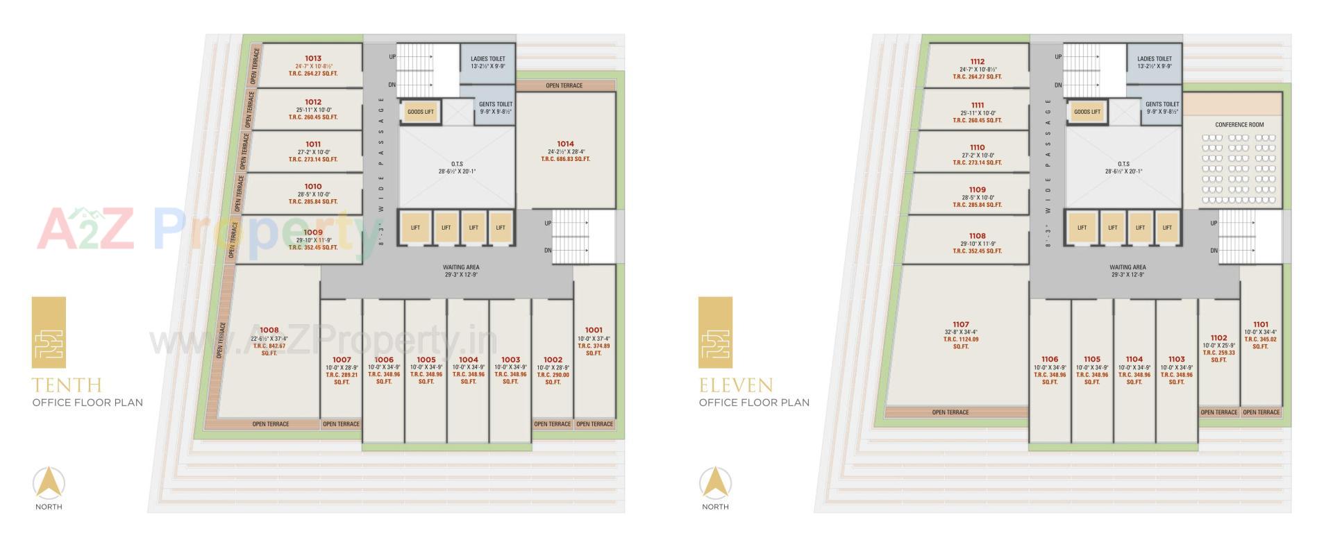 Layout of real estate project Pragati Empire It Park located at Utran, Surat, Gujarat