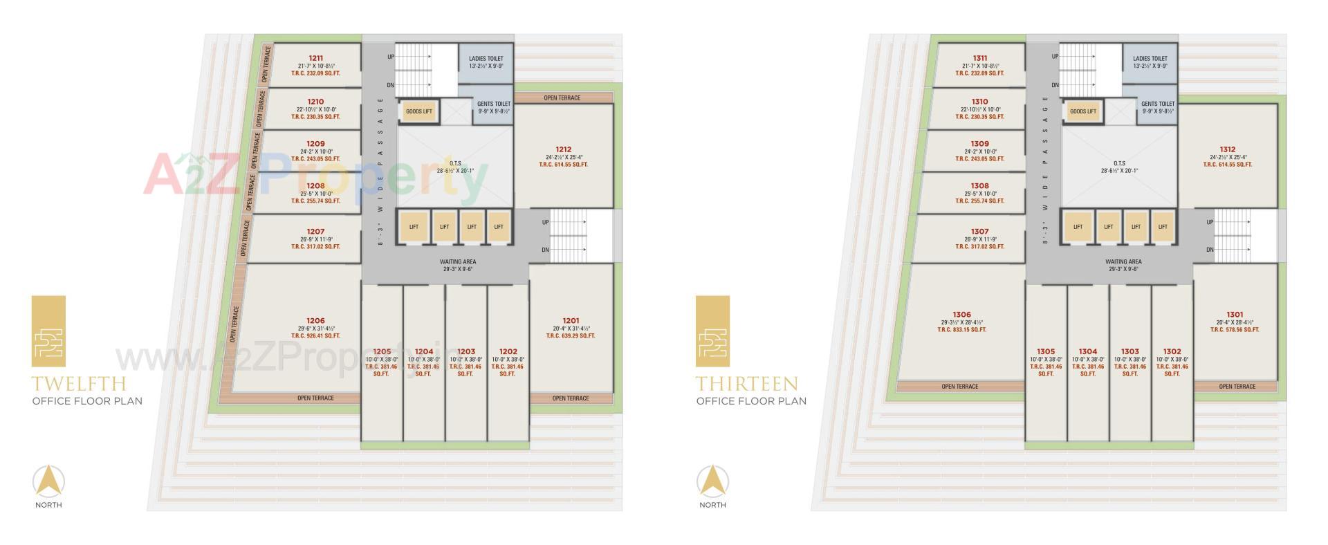 Layout of real estate project Pragati Empire It Park located at Utran, Surat, Gujarat