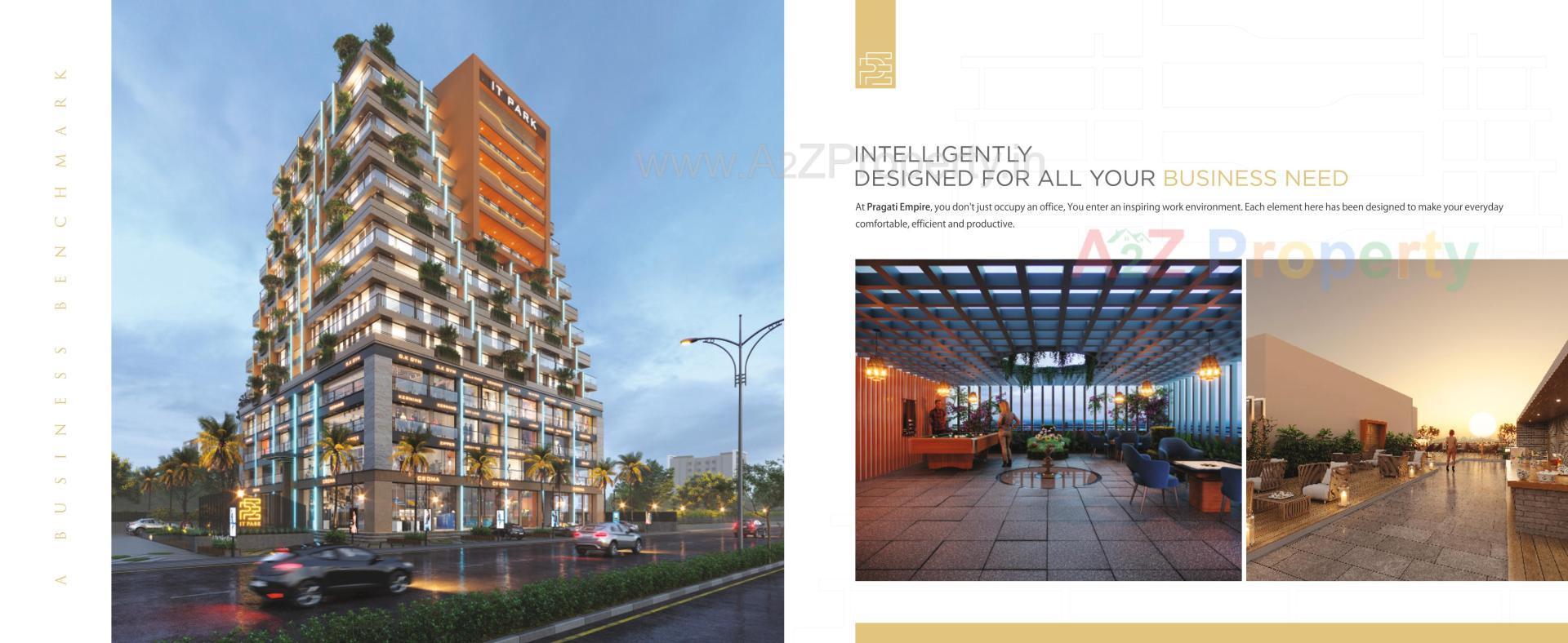 3D Elevation of real estate project Pragati Empire It Park located at Utran, Surat, Gujarat