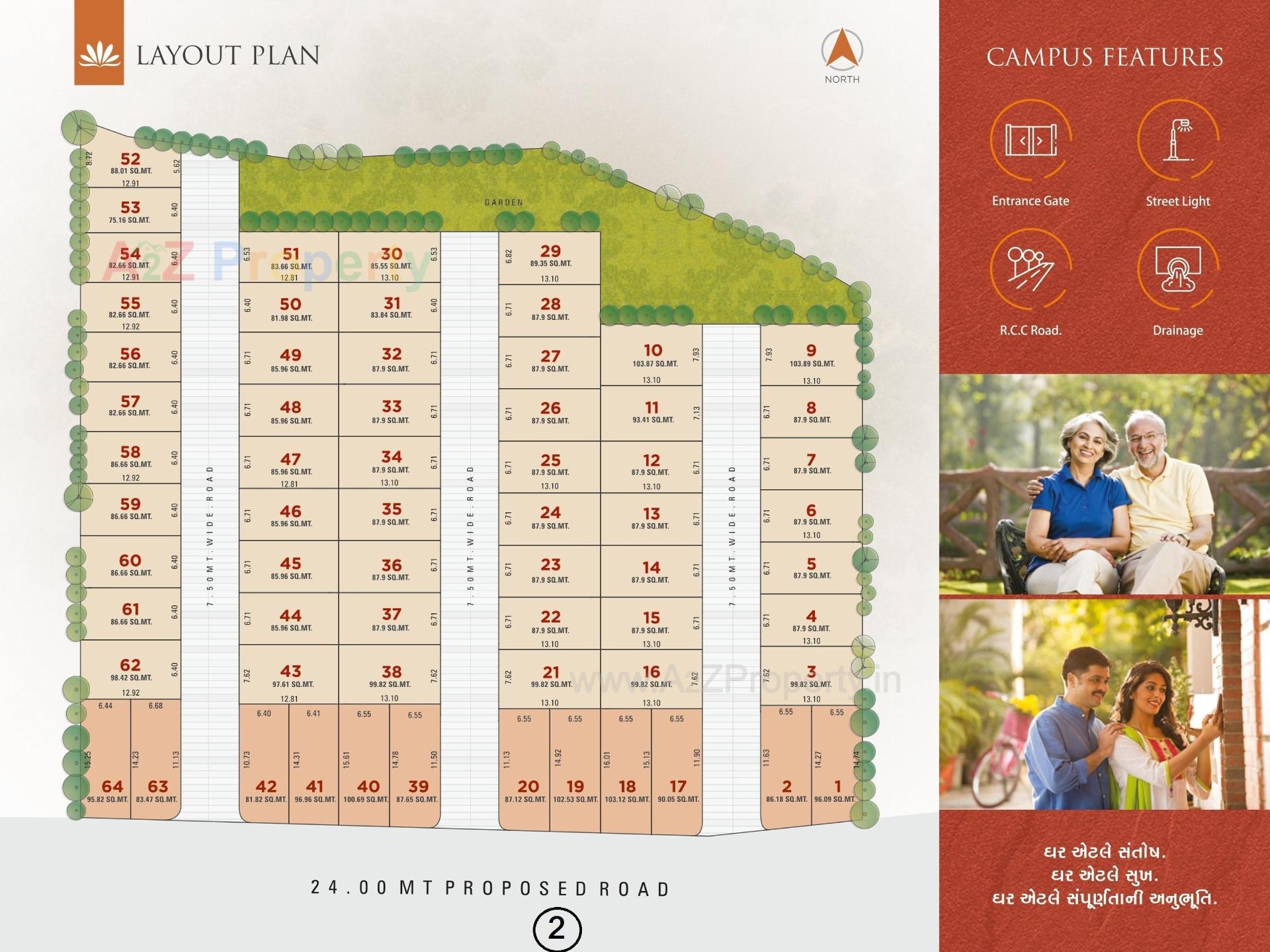 Layout of real estate project Pragati Villa located at Pasodra, Surat, Gujarat