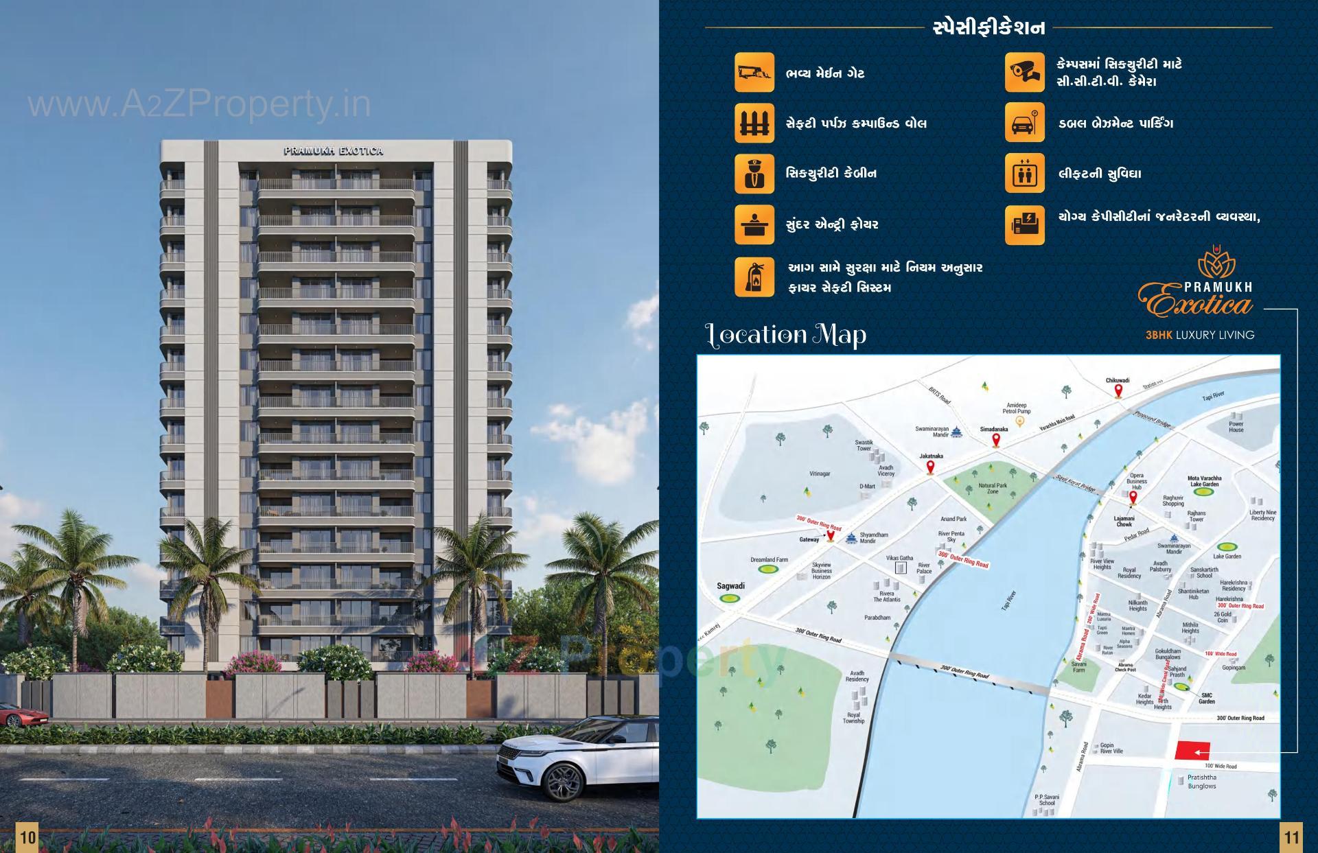  of real estate project Pramukh Exotica located at Abrama, Surat, Gujarat