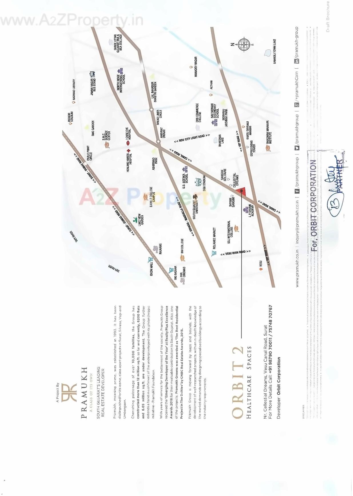  of real estate project Pramukh Orbit located at Bhimrad, Surat, Gujarat