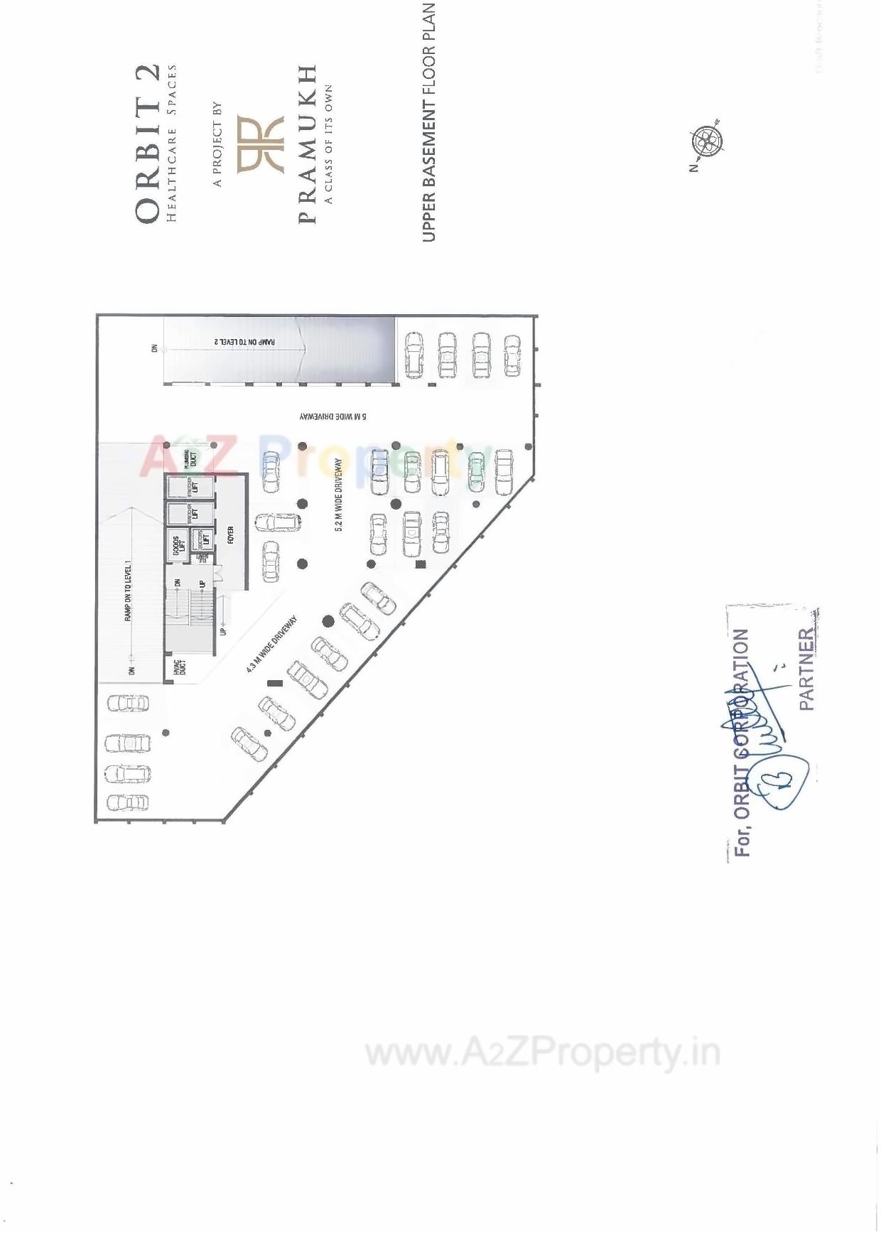Layout of real estate project Pramukh Orbit located at Bhimrad, Surat, Gujarat