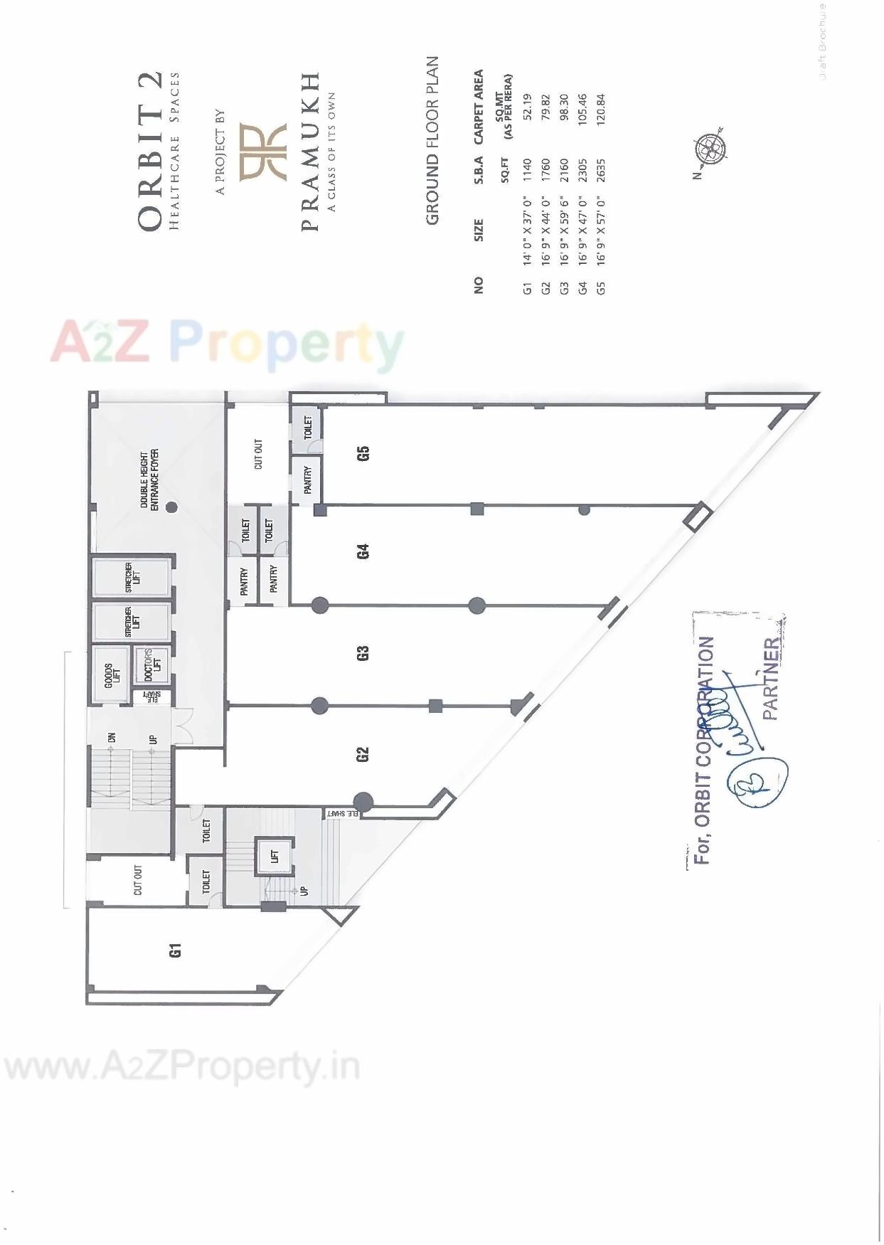 Layout of real estate project Pramukh Orbit located at Bhimrad, Surat, Gujarat