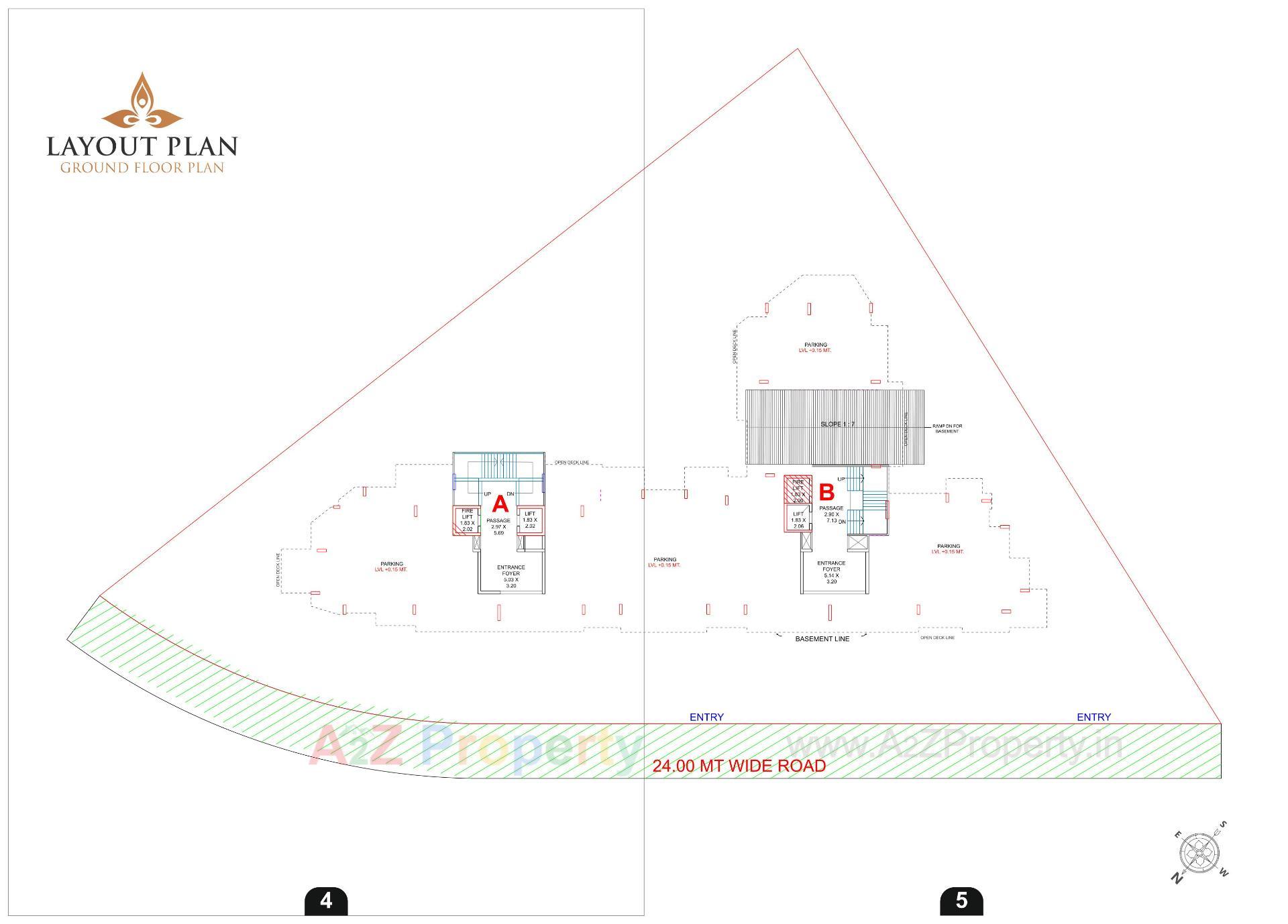 Layout of real estate project Pramukh Shanti located at Dabholi, Surat, Gujarat