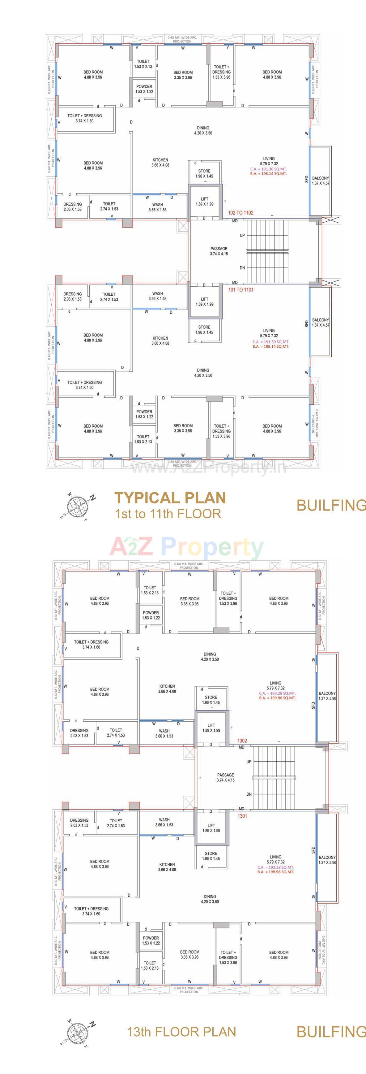 Layout of real estate project Pratham Avenue located at Surat, Surat, Gujarat