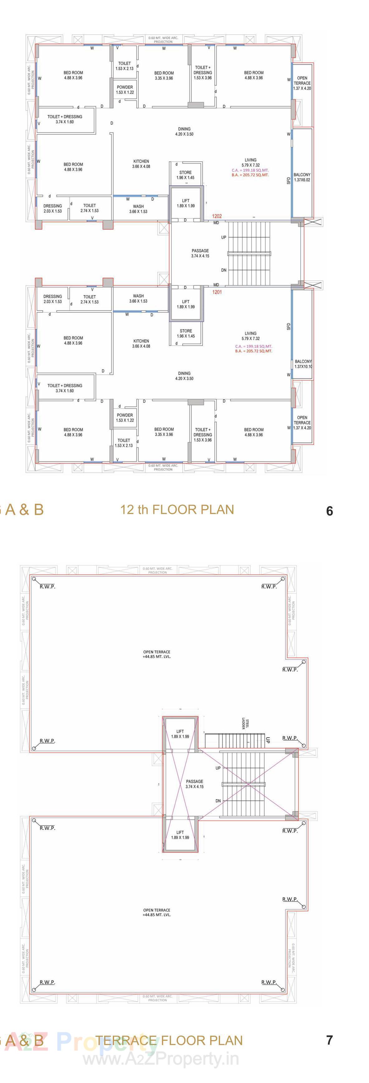 Layout of real estate project Pratham Avenue located at Surat, Surat, Gujarat