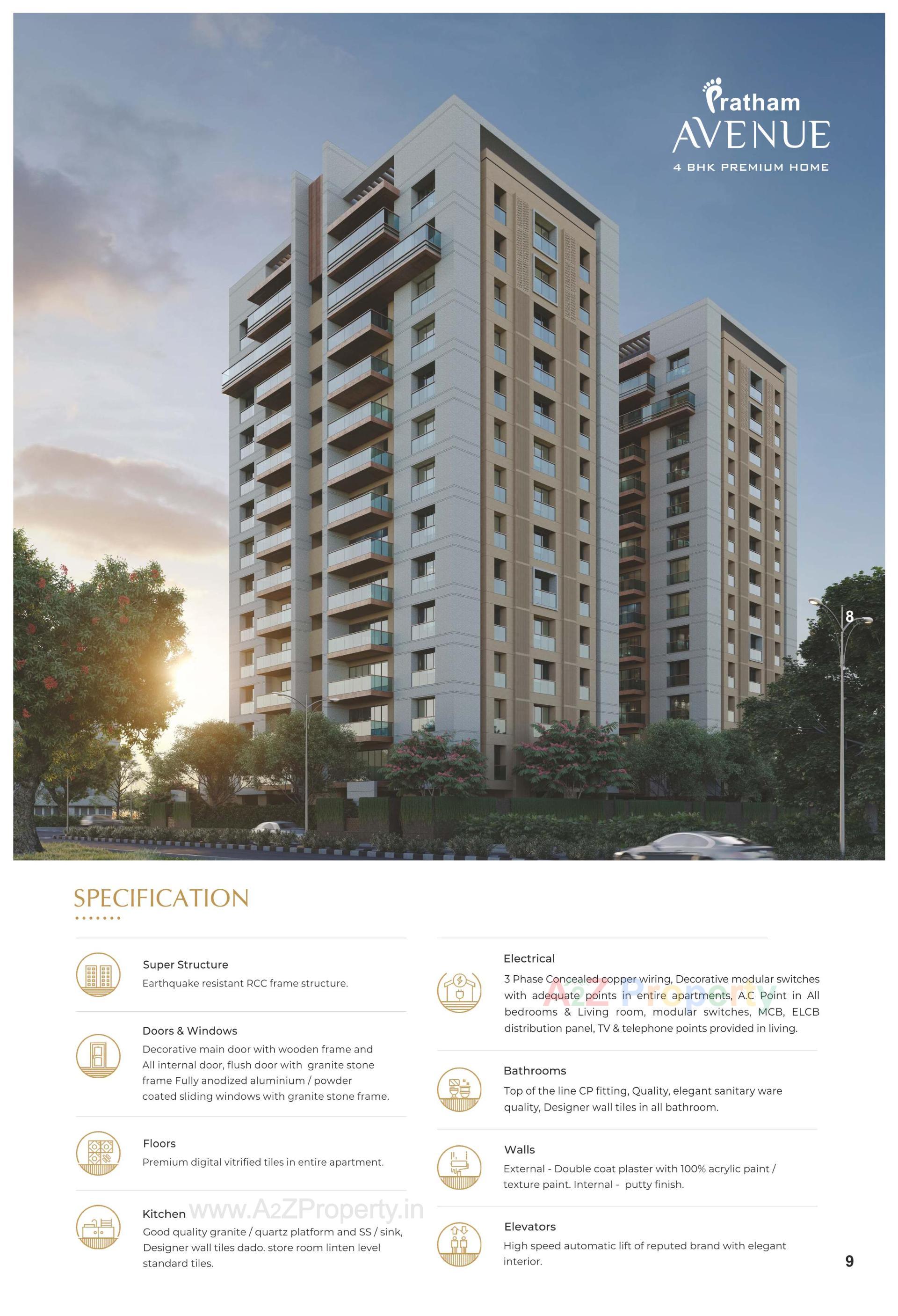 3D Elevation of real estate project Pratham Avenue located at Surat, Surat, Gujarat