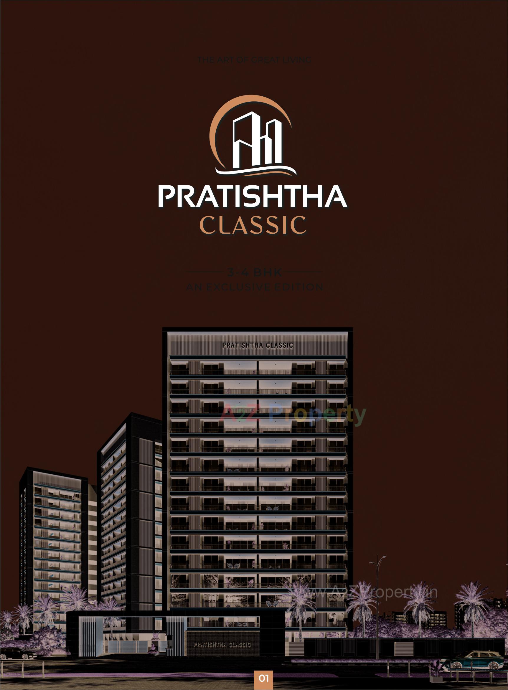 3D Elevation of real estate project Pratishtha Classic located at Abrama, Surat, Gujarat