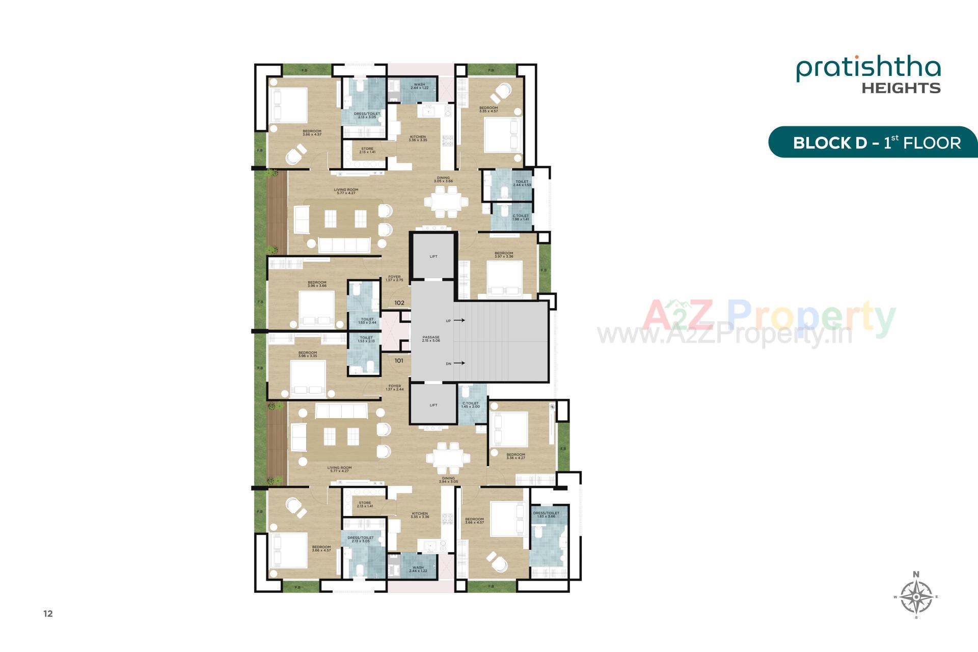 Layout of real estate project Pratishtha Heights located at Bhesan, Surat, Gujarat