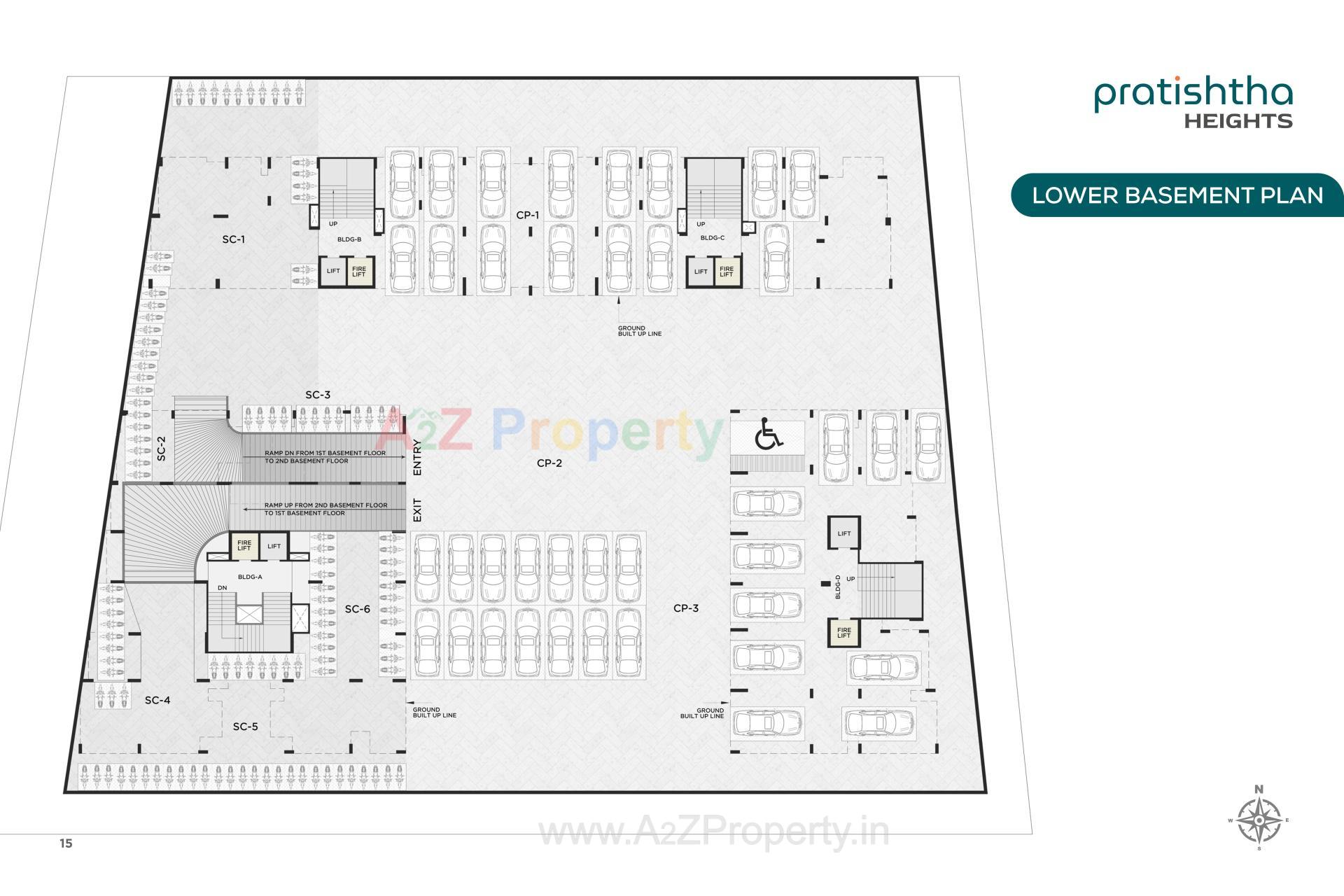 Layout of real estate project Pratishtha Heights located at Bhesan, Surat, Gujarat