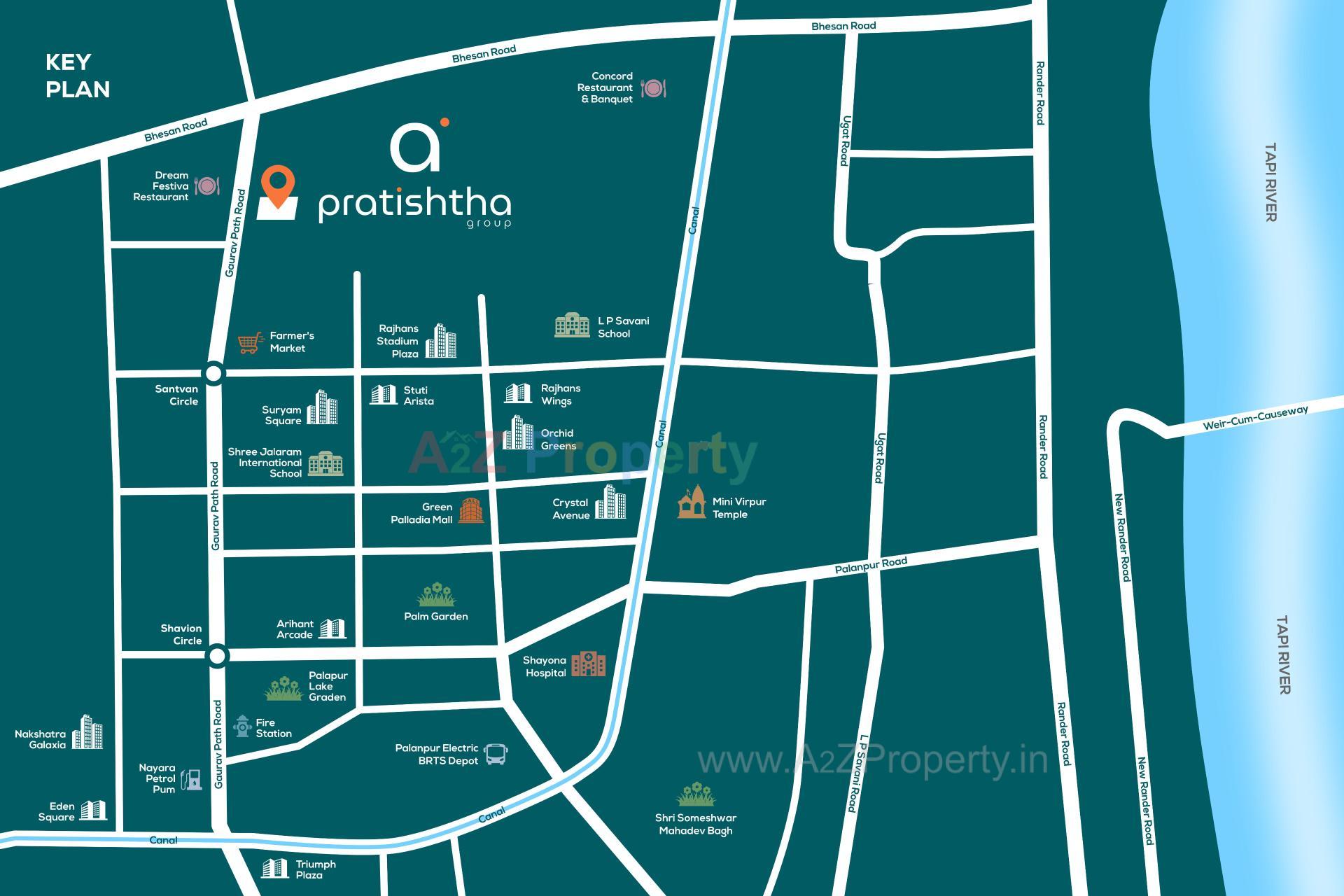  of real estate project Pratishtha Heights located at Bhesan, Surat, Gujarat