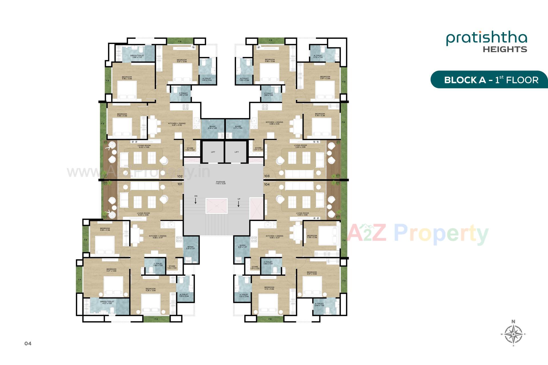 Layout of real estate project Pratishtha Heights located at Bhesan, Surat, Gujarat