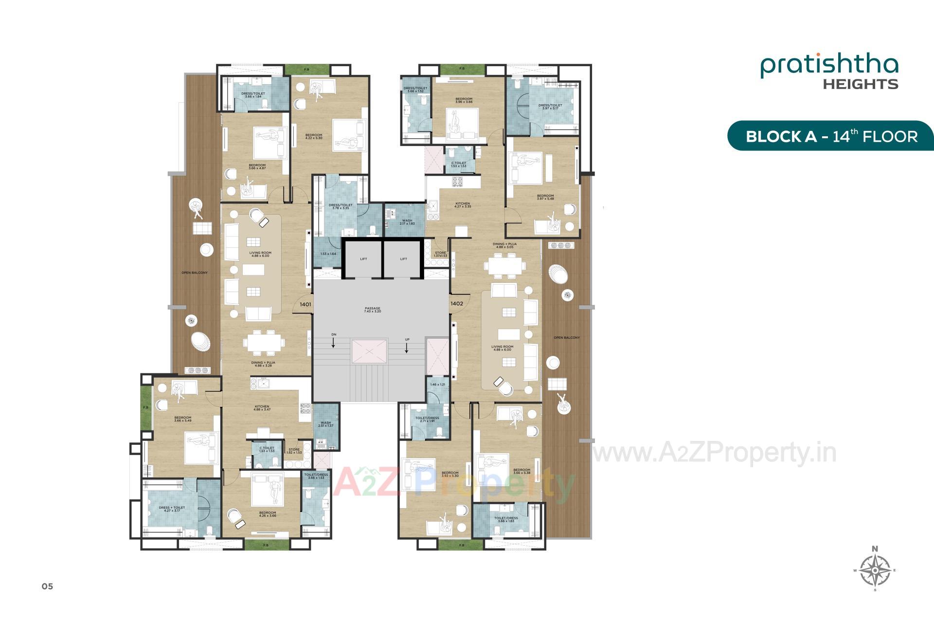Layout of real estate project Pratishtha Heights located at Bhesan, Surat, Gujarat