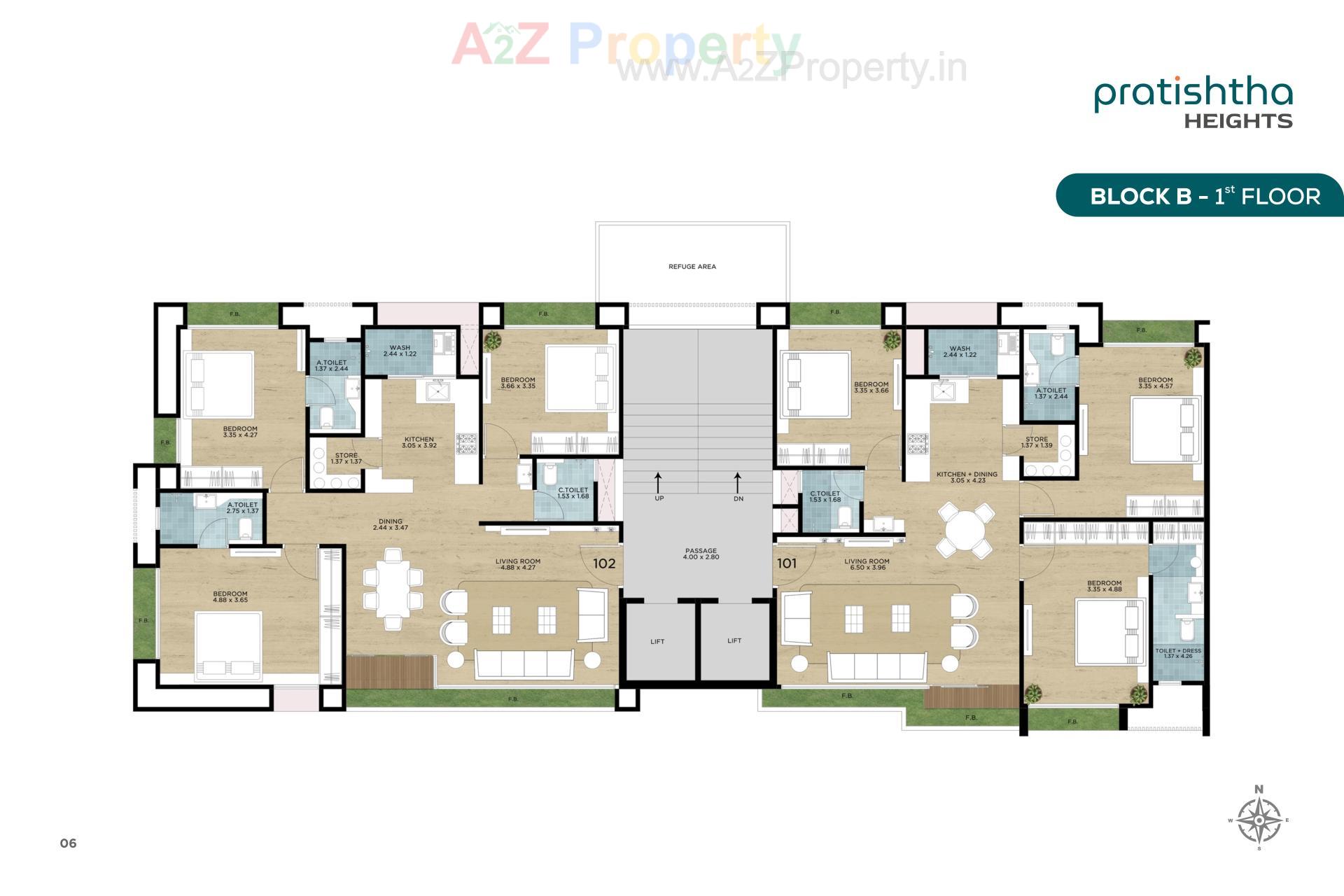 Layout of real estate project Pratishtha Heights located at Bhesan, Surat, Gujarat