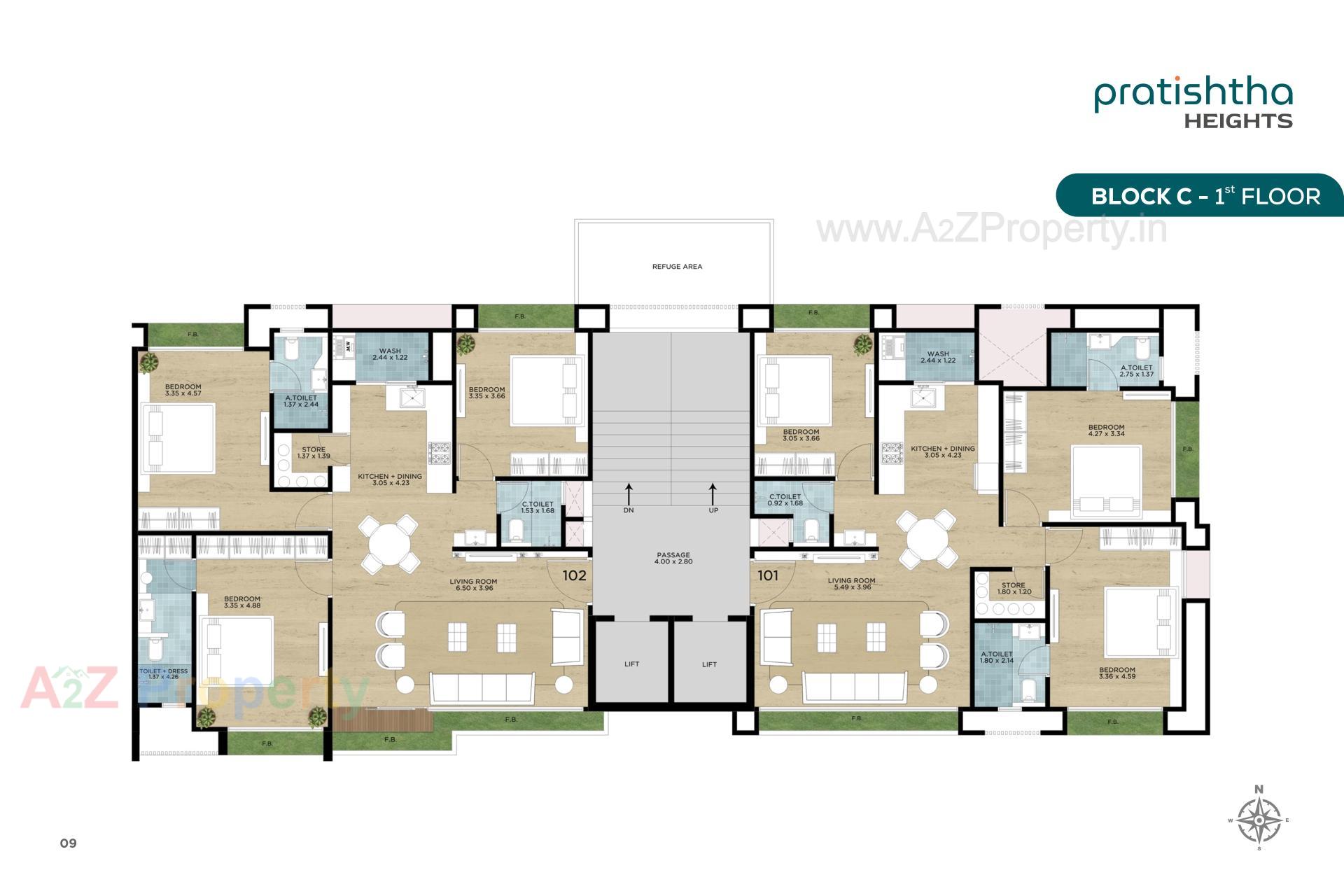 Layout of real estate project Pratishtha Heights located at Bhesan, Surat, Gujarat