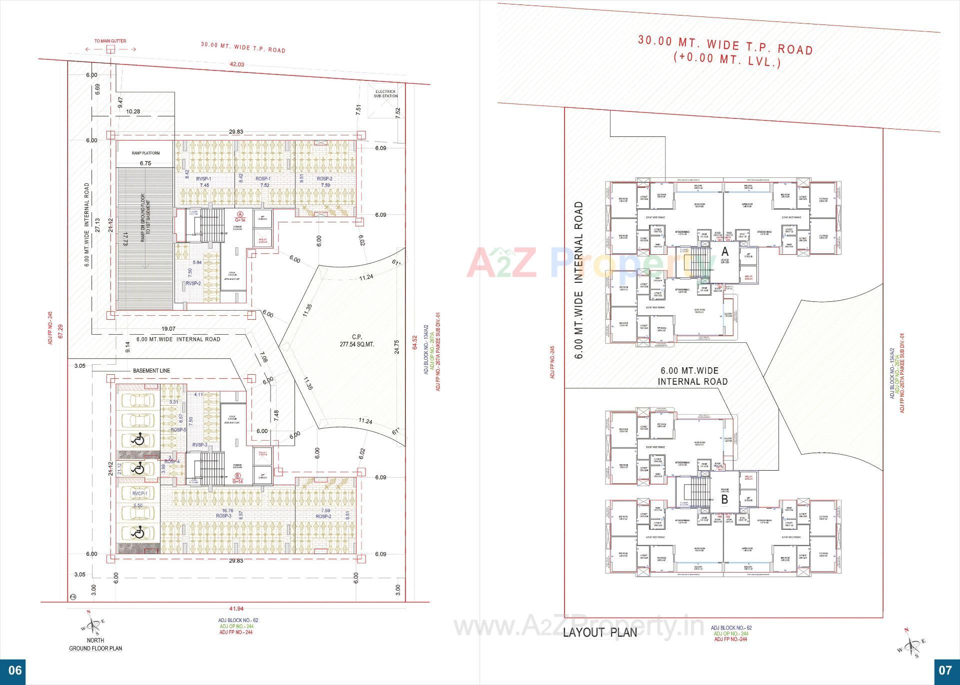 Layout of real estate project Pratishtha Luxuria located at Abrama, Surat, Gujarat