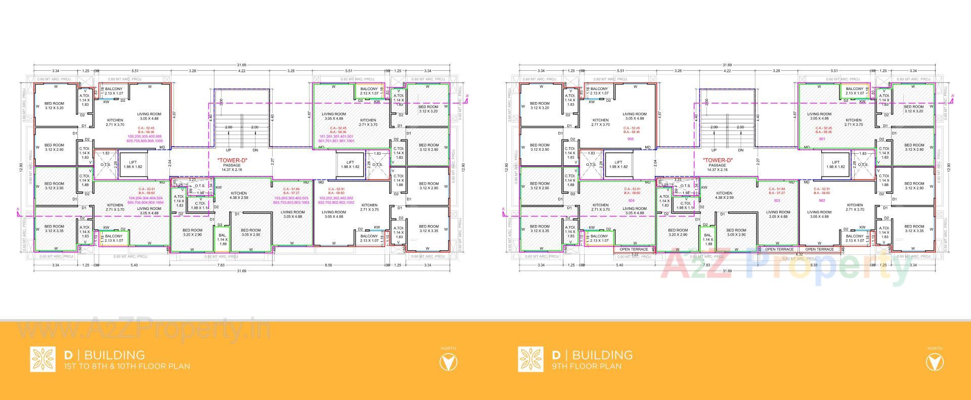 Layout of real estate project Prayosha Bliss located at Dindoli, Surat, Gujarat