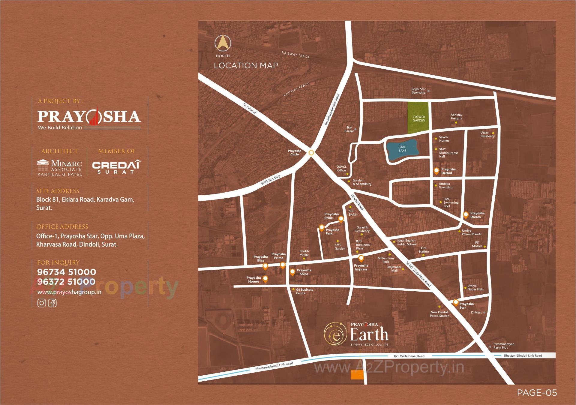  of real estate project Prayosha Earth located at Karadava, Surat, Gujarat