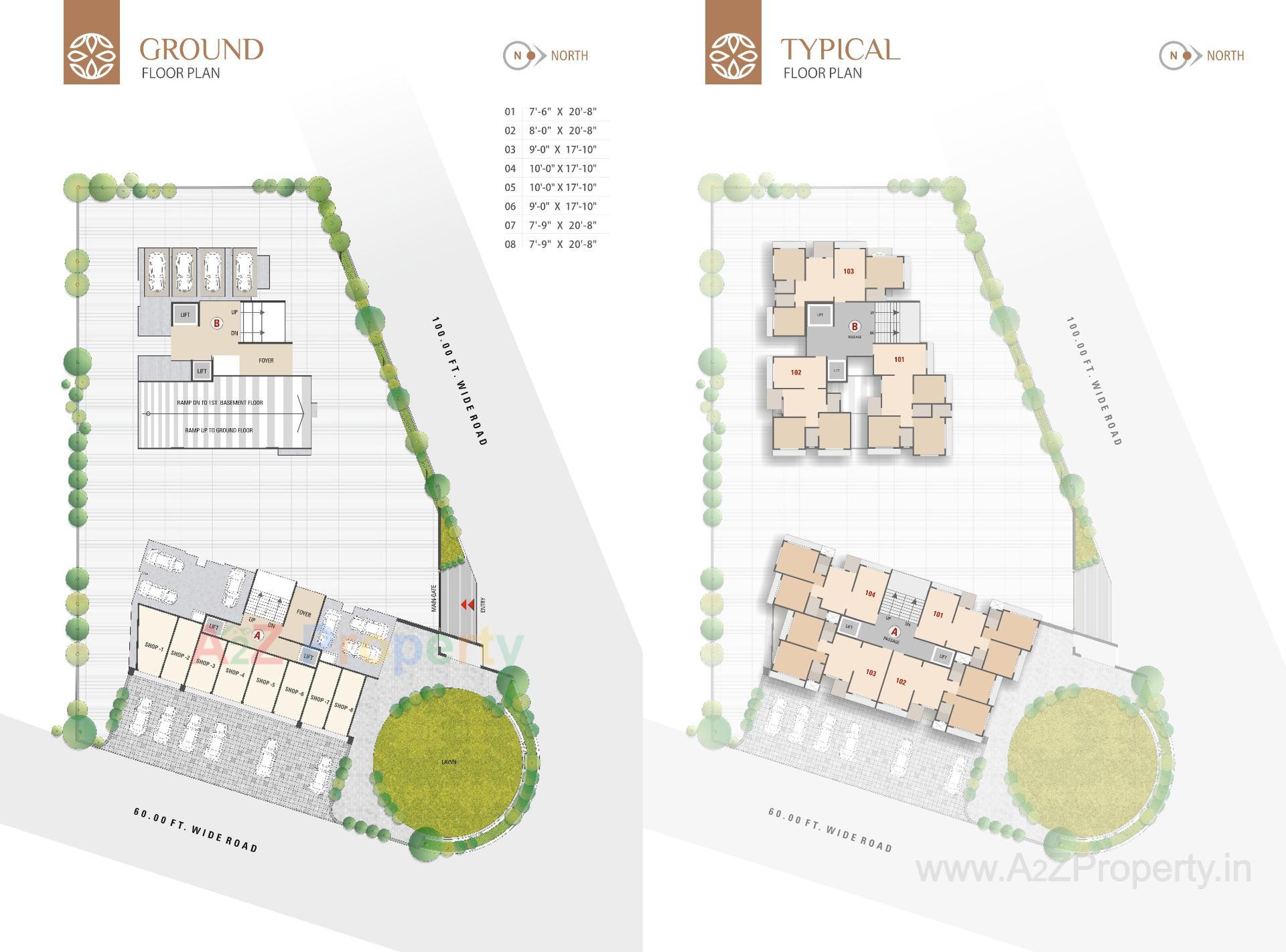 Layout of real estate project Prayosha Elite located at Mo, Surat, Gujarat