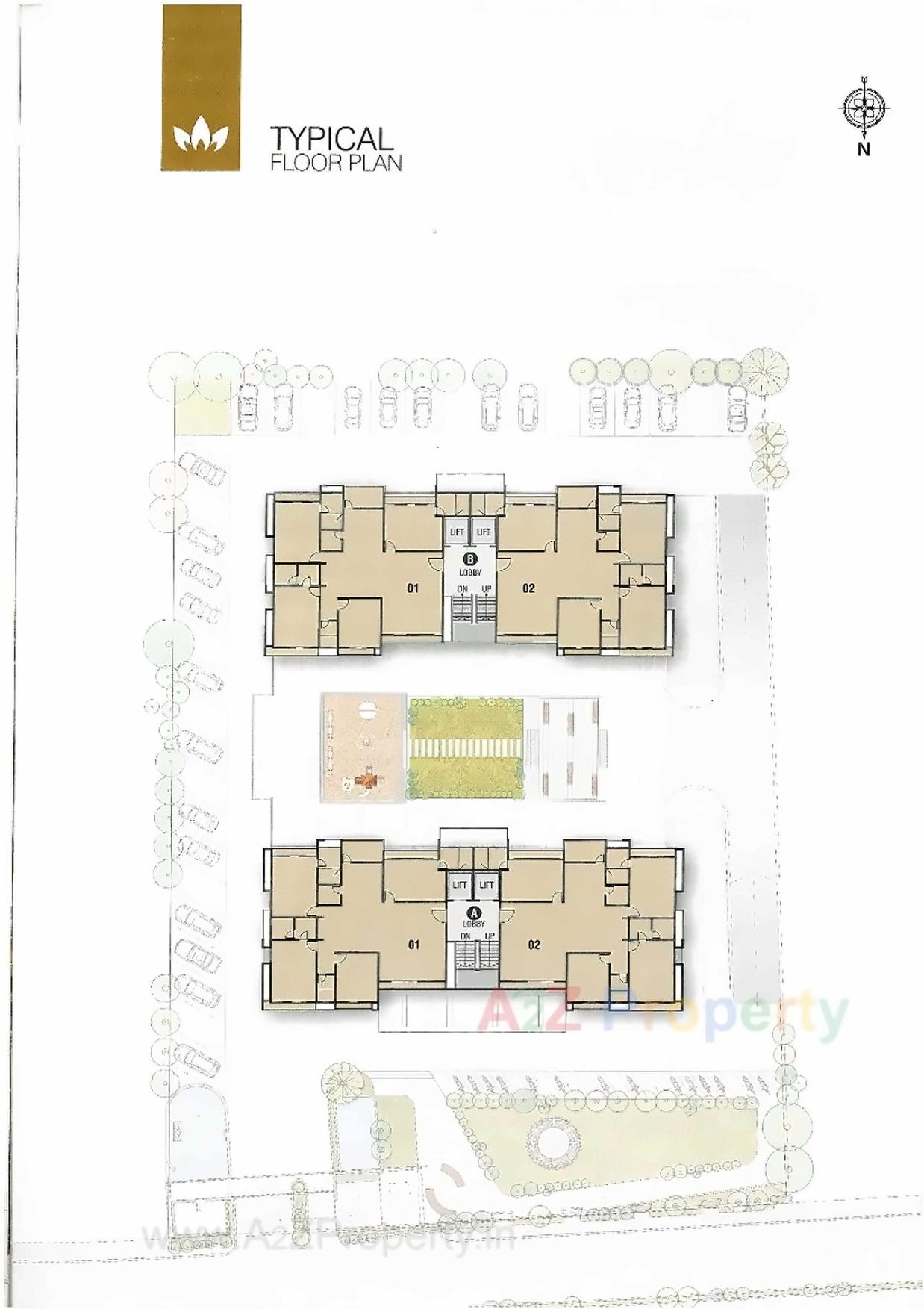 Layout of real estate project Prayosha Exotica located at Dabholi, Surat, Gujarat