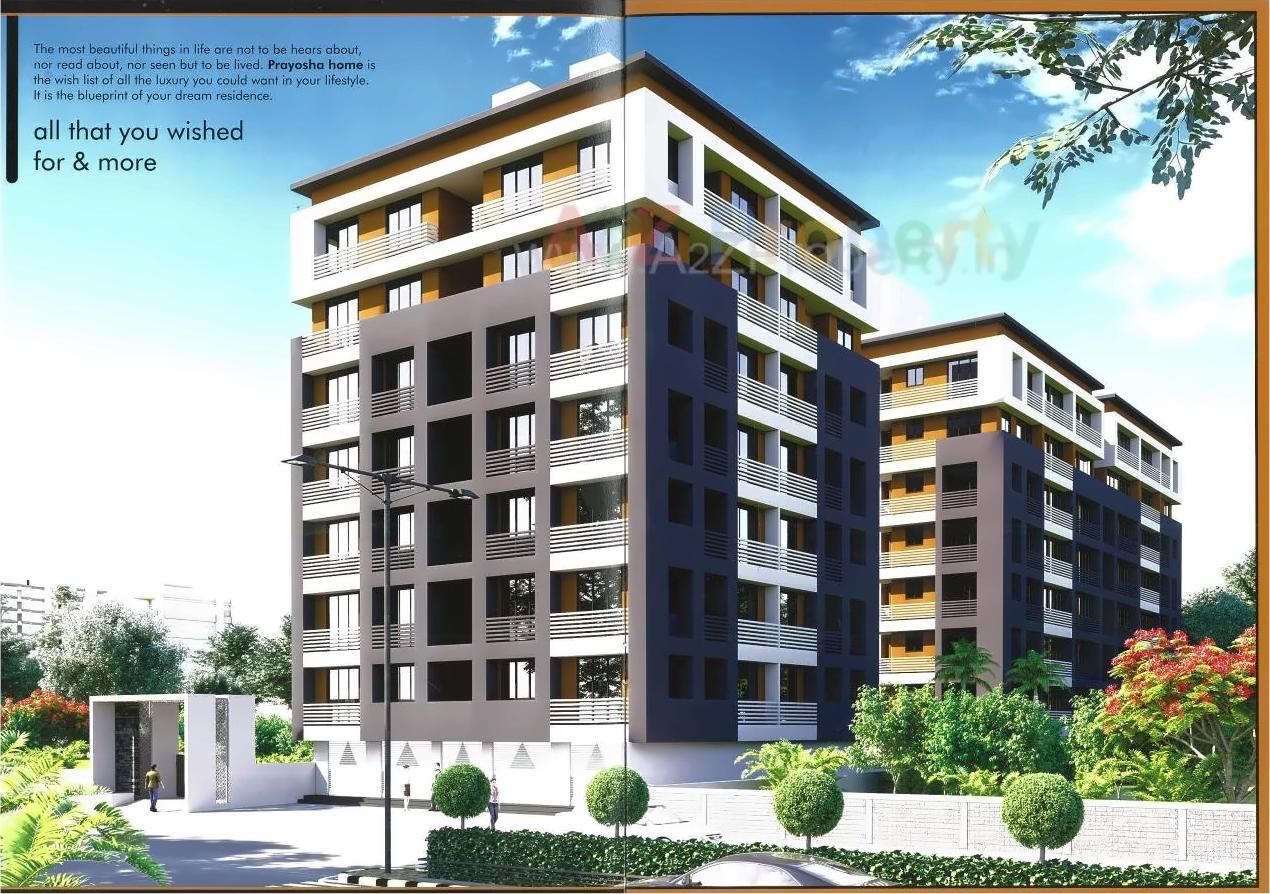 3D Elevation of real estate project Prayosha Home located at Dindoli, Surat, Gujarat