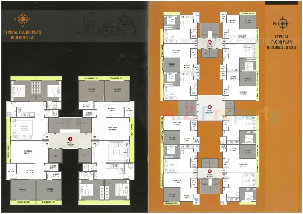 Layout of real estate project Prayosha Home located at Dindoli, Surat, Gujarat