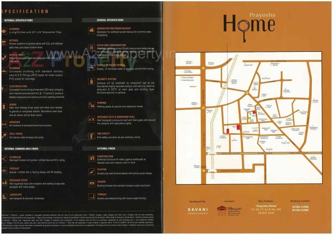  of real estate project Prayosha Home located at Dindoli, Surat, Gujarat