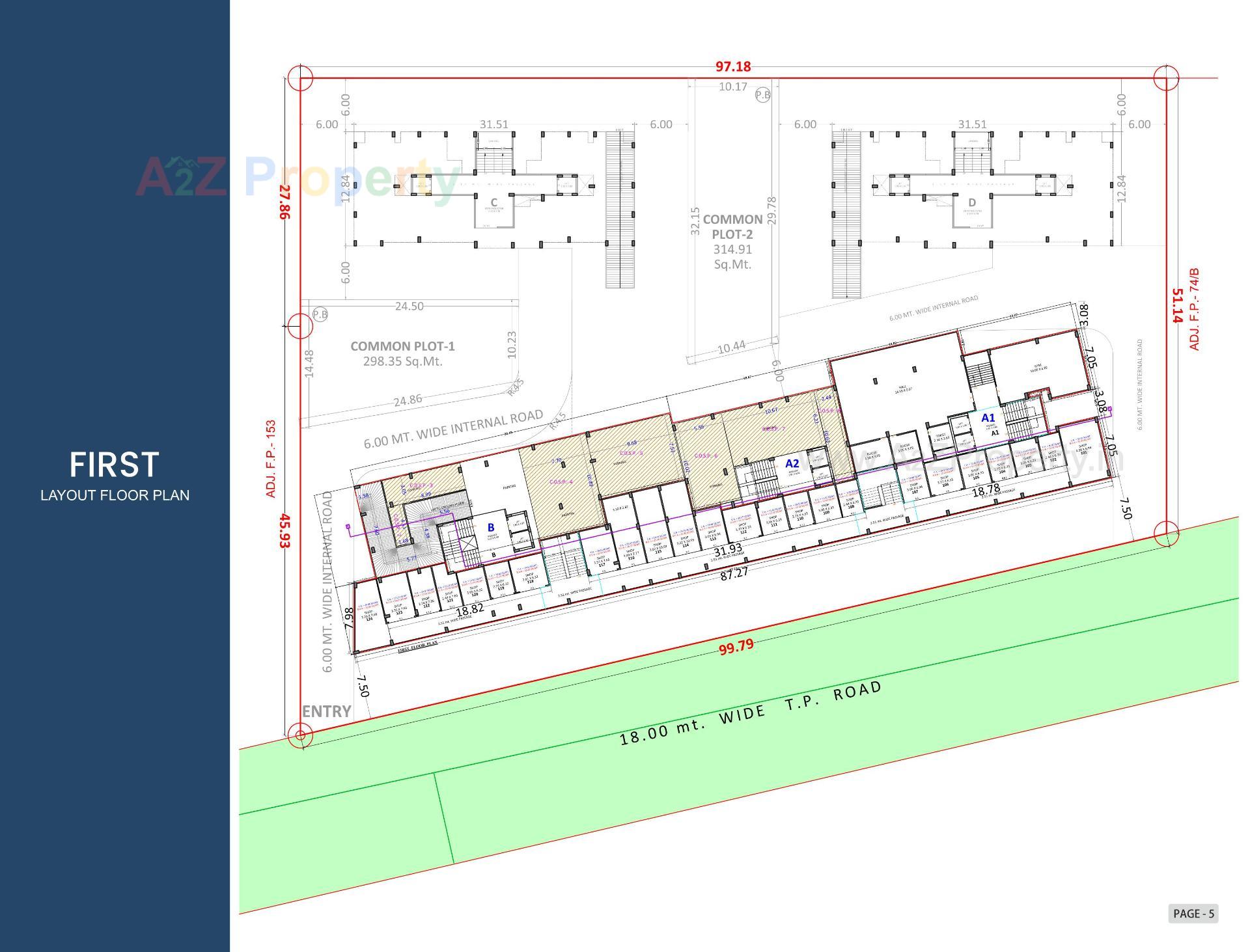 Layout of real estate project Prayosha Impress located at Dindoli, Surat, Gujarat